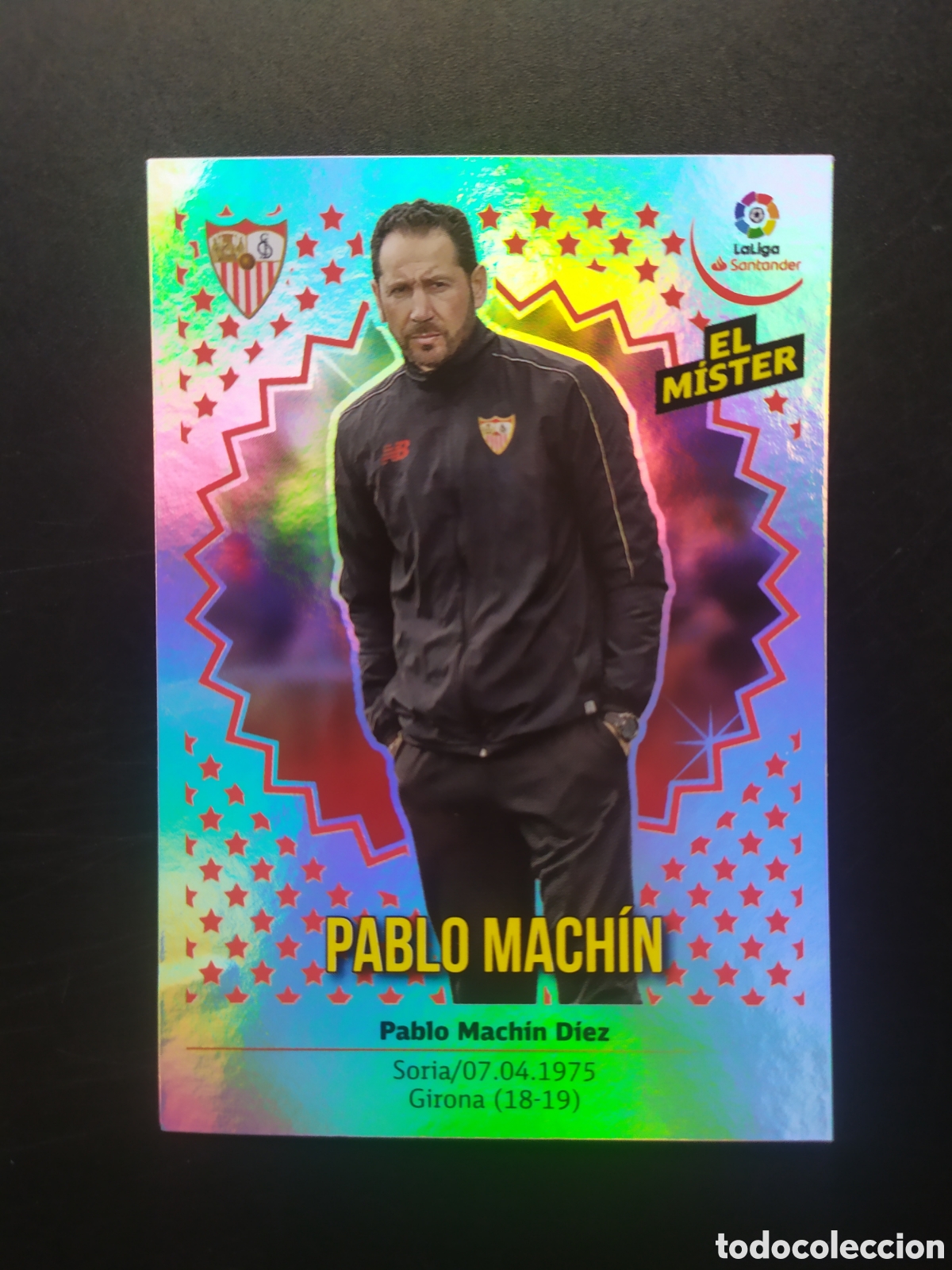 Cartes &agrave; collectionner de Football: Liga este 2018 2019 18 19 panini Pablo Mach&iacute;n entrenador n&deg; 34 Sevilla