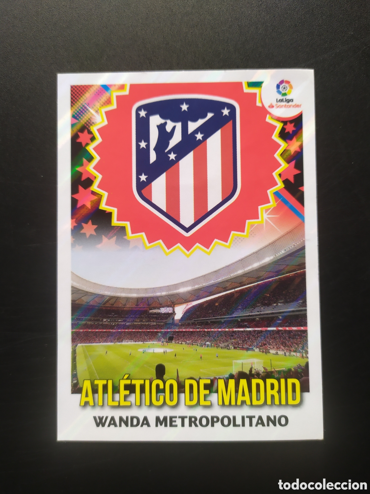 Cromos de F&uacute;tbol: Liga este 2018 2019 18 19 panini escudo Wanda Metropolitano n&ordm; 5 Atl&eacute;tico Madrid