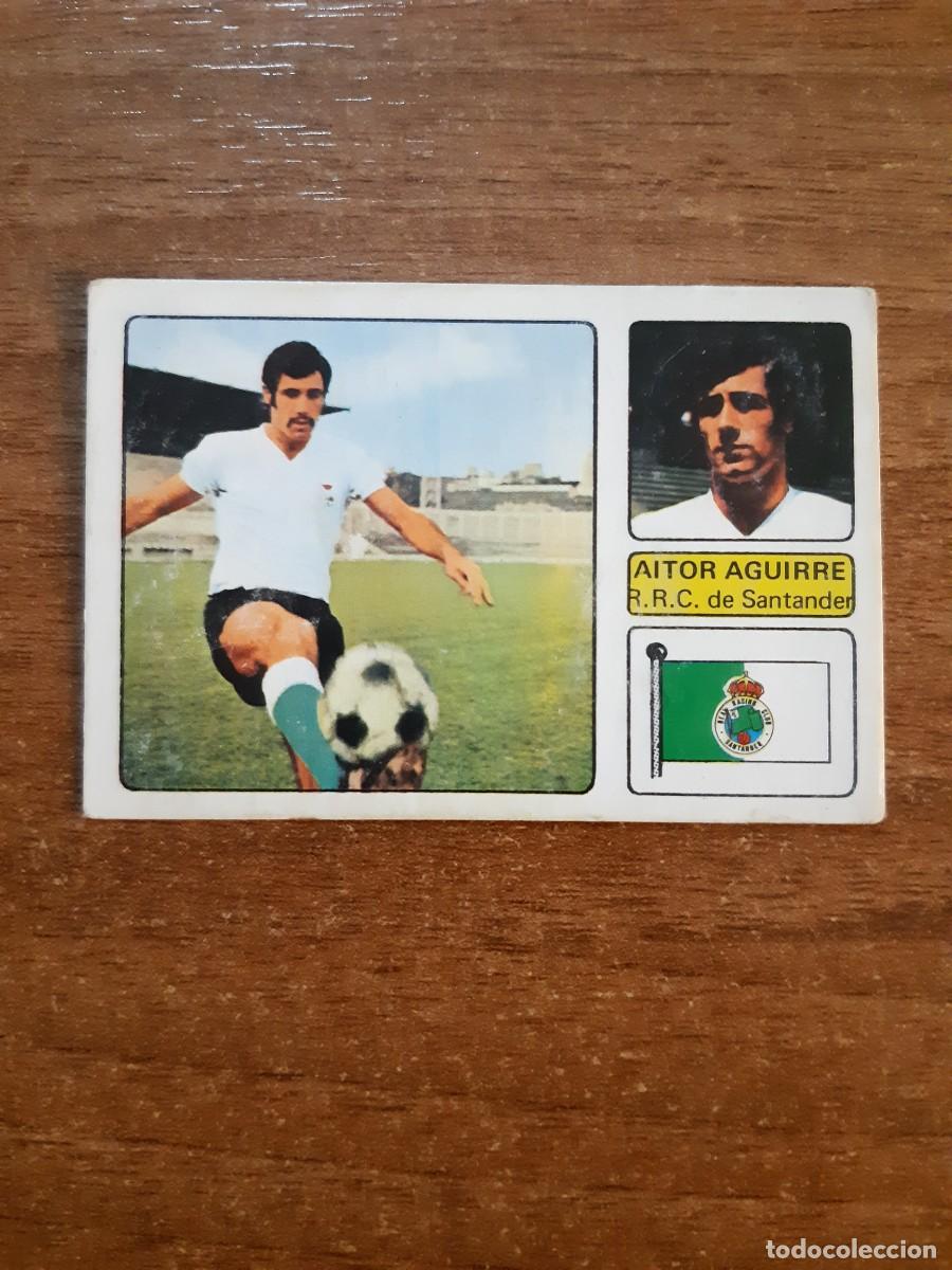 Fu&szlig;ball-Sticker: Aitor Aguirre (Racing Santander) Liga 73-74 ed. FHER 1973 1974 Nunca pegado, sin pegar