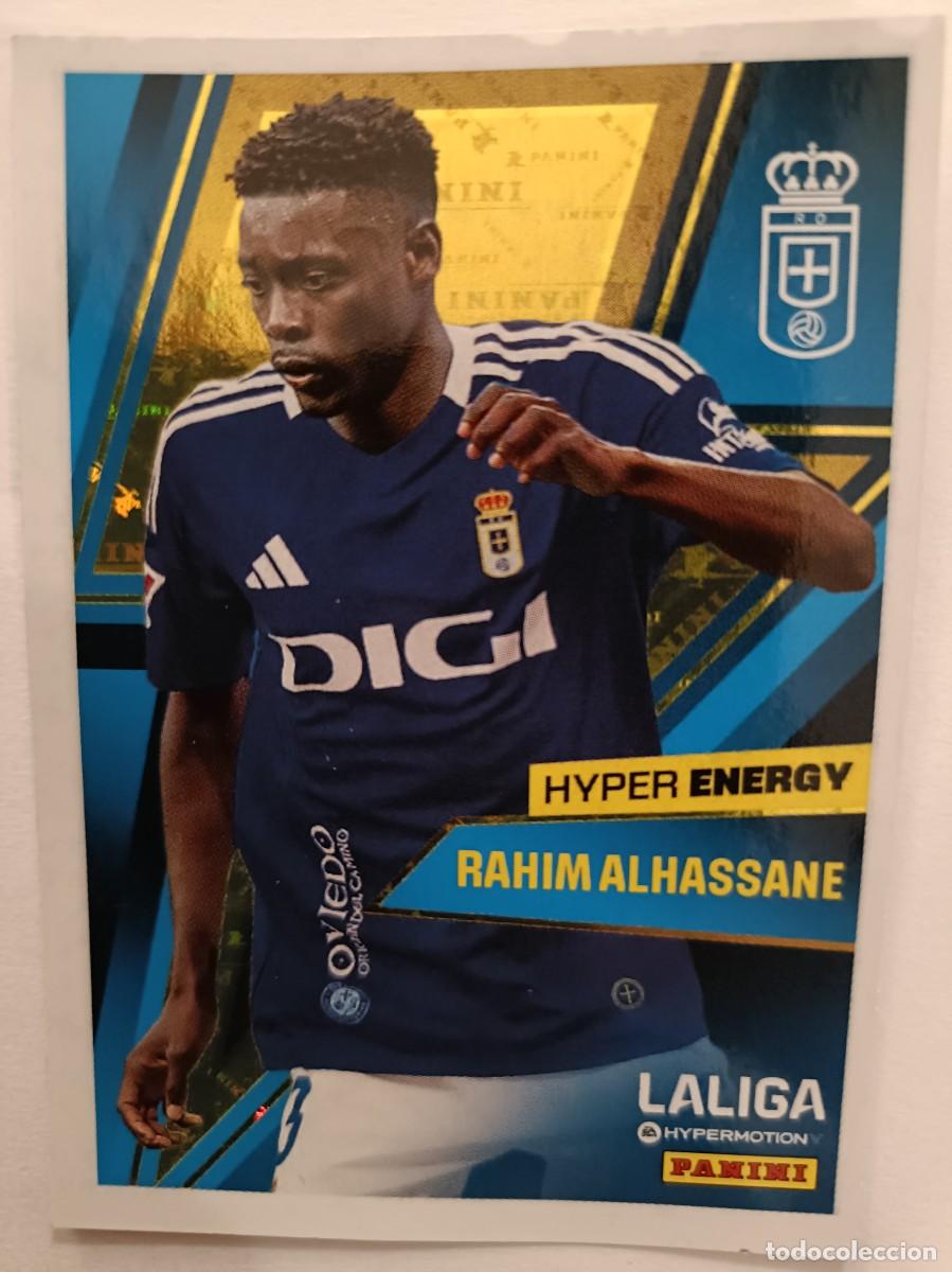 Cromos de f&uacute;tbol: #471 RAHIM ALHASSANE HYPER ENERGY REAL OVIEDO LIGA HYPERMOTION 24/25 PANINI