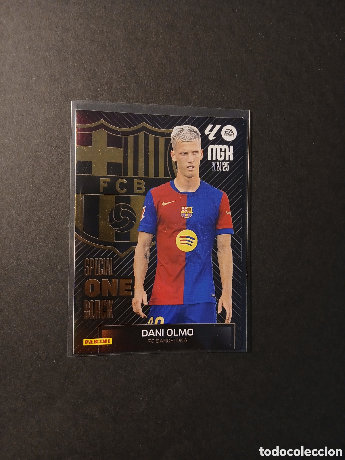 Cromos de F&uacute;tbol: DANI OLMO BARCELONA SPECIAL ONE BLACK MEGACRACKS LIGA 2024/2025 24 25 NUEVO PANINI