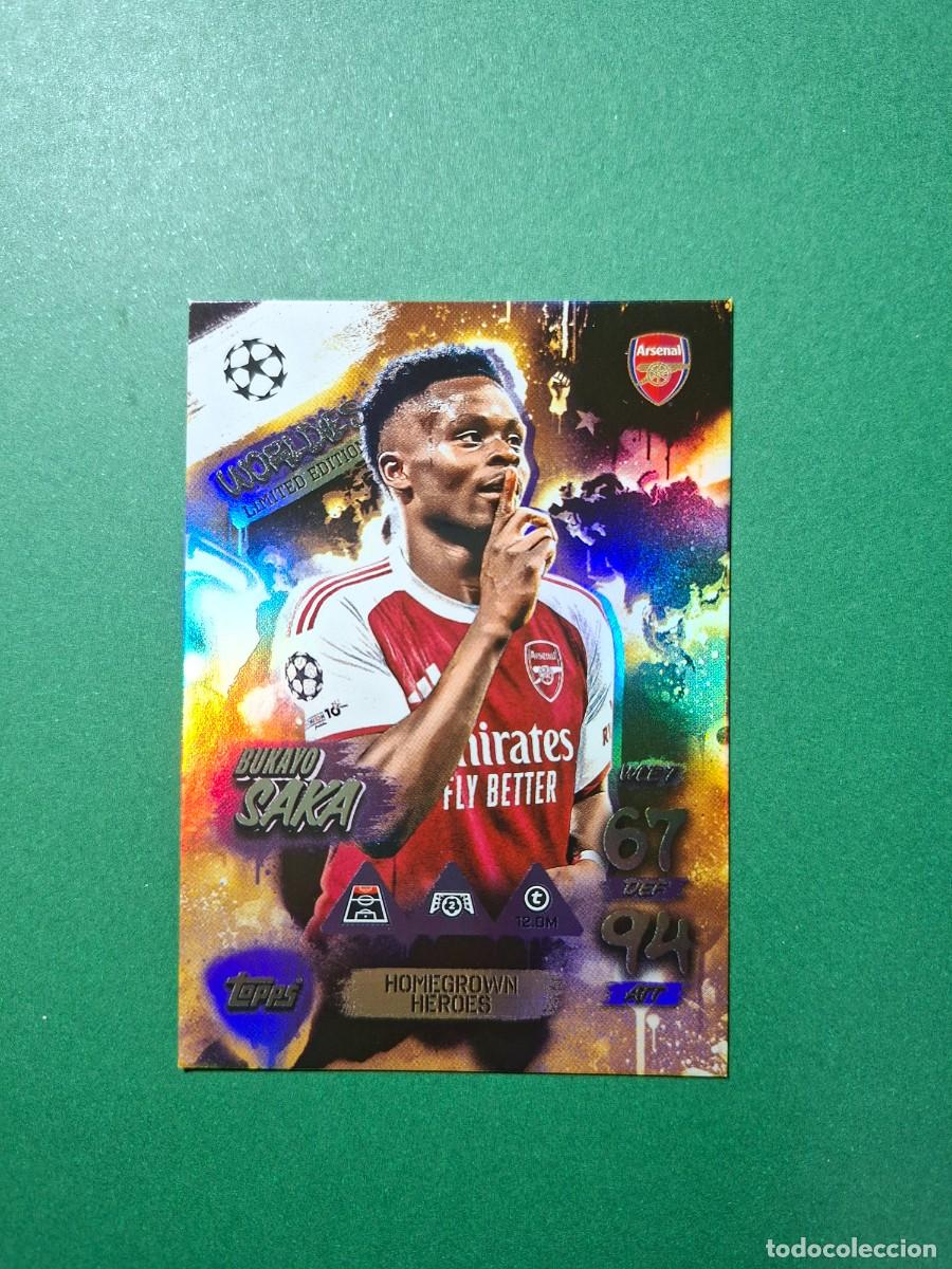 Figurine di Calcio: BUKAYO SAKA WLE7 WORLDIES LIMITED EDITION HOMEGROWN HEROES ARSENAL TOPPS MATCH ATTAX 2025 2026 25 26