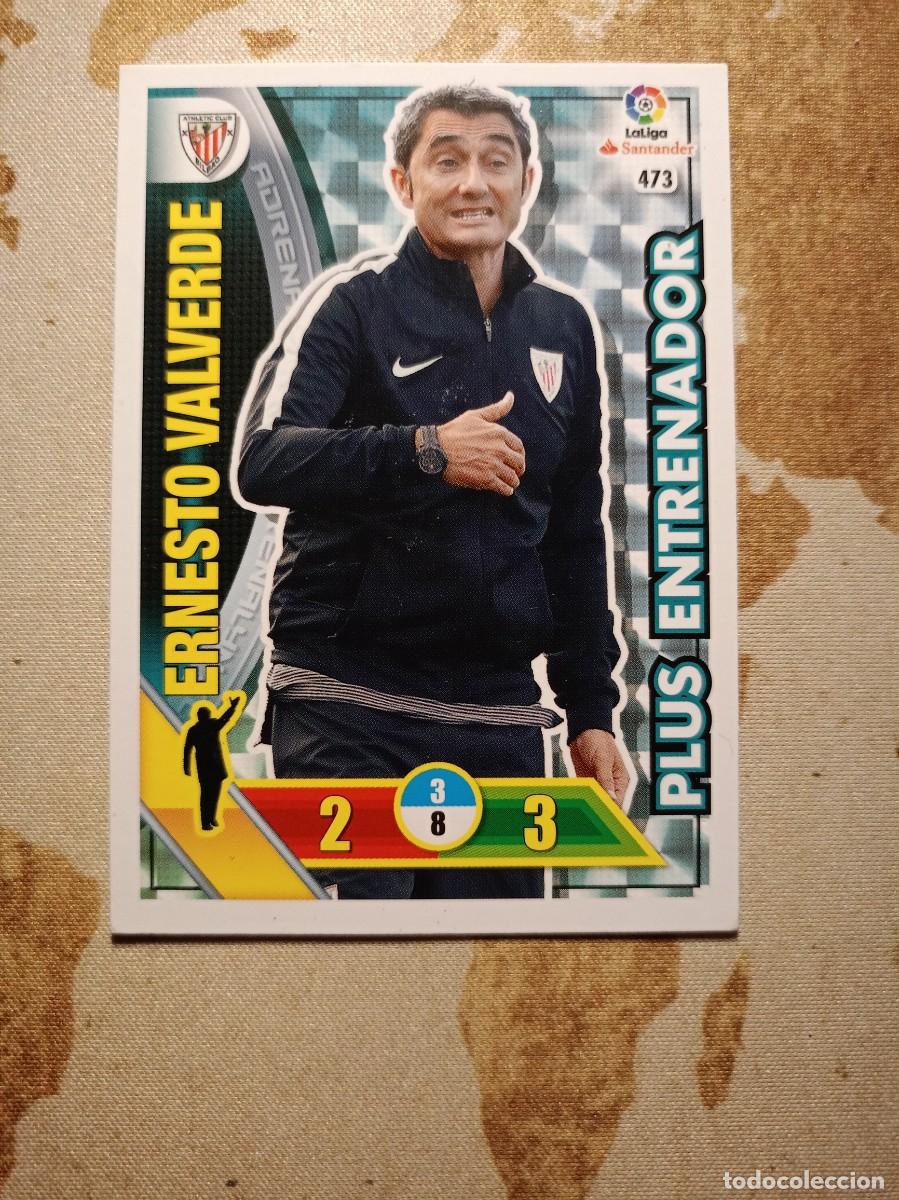 Fu&szlig;ball-Sticker: Plus entrenador 473 ERNESTO VALVERDE Adrenalyn 2016-17