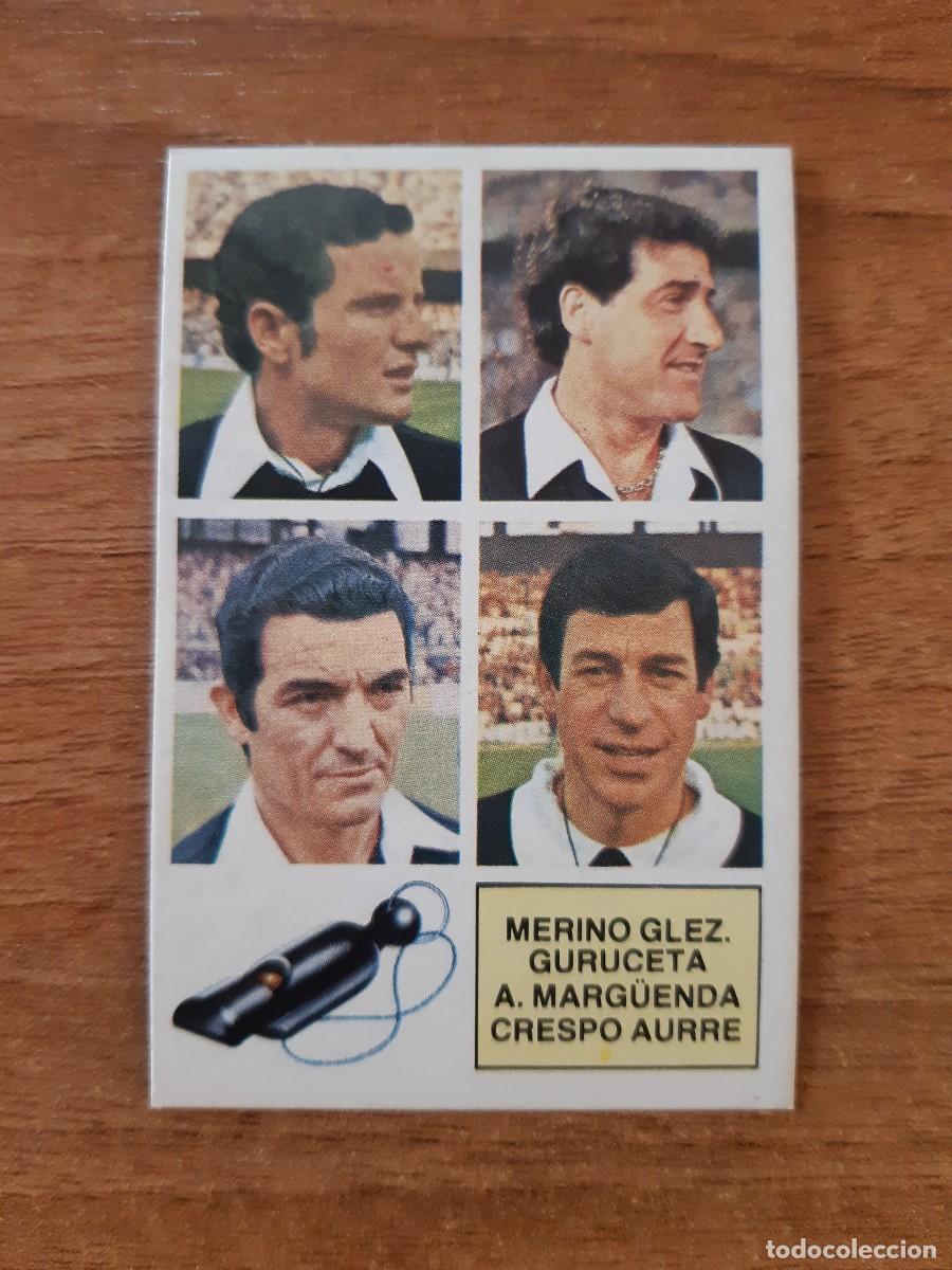 Cartes &agrave; collectionner de Football: &Aacute;rbitros Merino- Guruceta- Marg&uacute;enda- Crespo Liga 82-83 ESTE. Nunca pegado, sin pegar