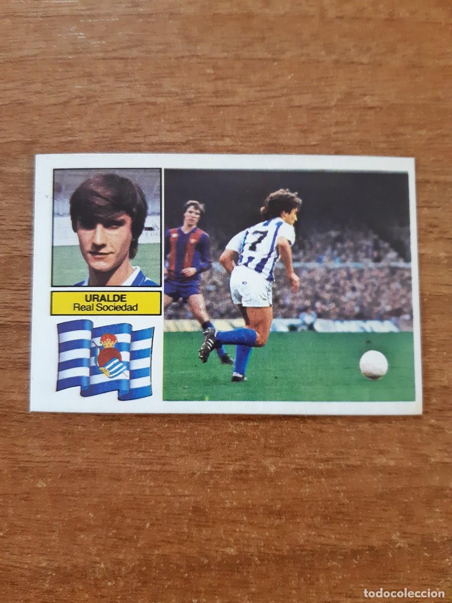 Cromos de F&uacute;tbol: Uralde (Real Sociedad) Liga 82-83 ESTE. Nunca pegado, sin pegar