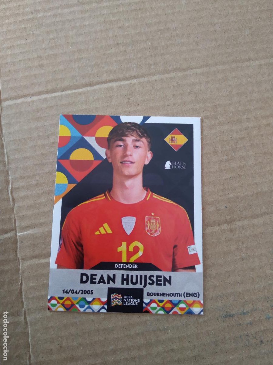 Cromos de F&uacute;tbol: 113 HUIJSEN ROOKIE ESPA&Ntilde;A CROMO FUTBOL LIGA NACIONES UEFA NATIONS LEAGUE FINALS 2025 BLACK HORSE