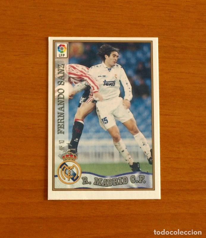 Cromos de F&uacute;tbol: Real Madrid - N&ordm; 10 Fernando Sanz - Mundicromo ficha de la Liga 1997-1998, 97-98