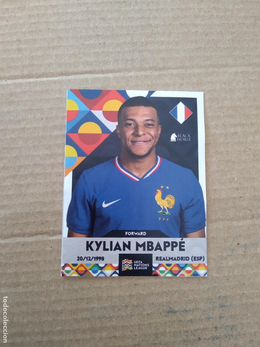Cromos de F&uacute;tbol: 161 MBAPPE FRANCIA CROMO FUTBOL LIGA NACIONES UEFA NATIONS LEAGUE FINALS 2025 BLACK HORSE