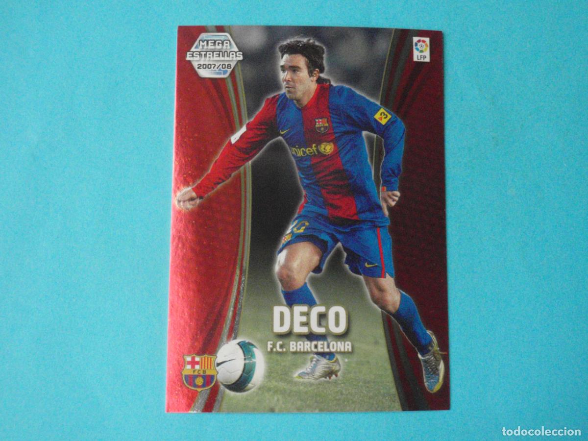 Figurine di Calcio: Cromo n&ordm; 371 DECO Barcelona. Trading card MGK Megacracks LA LIGA 2007 2008 Panini. 07 08