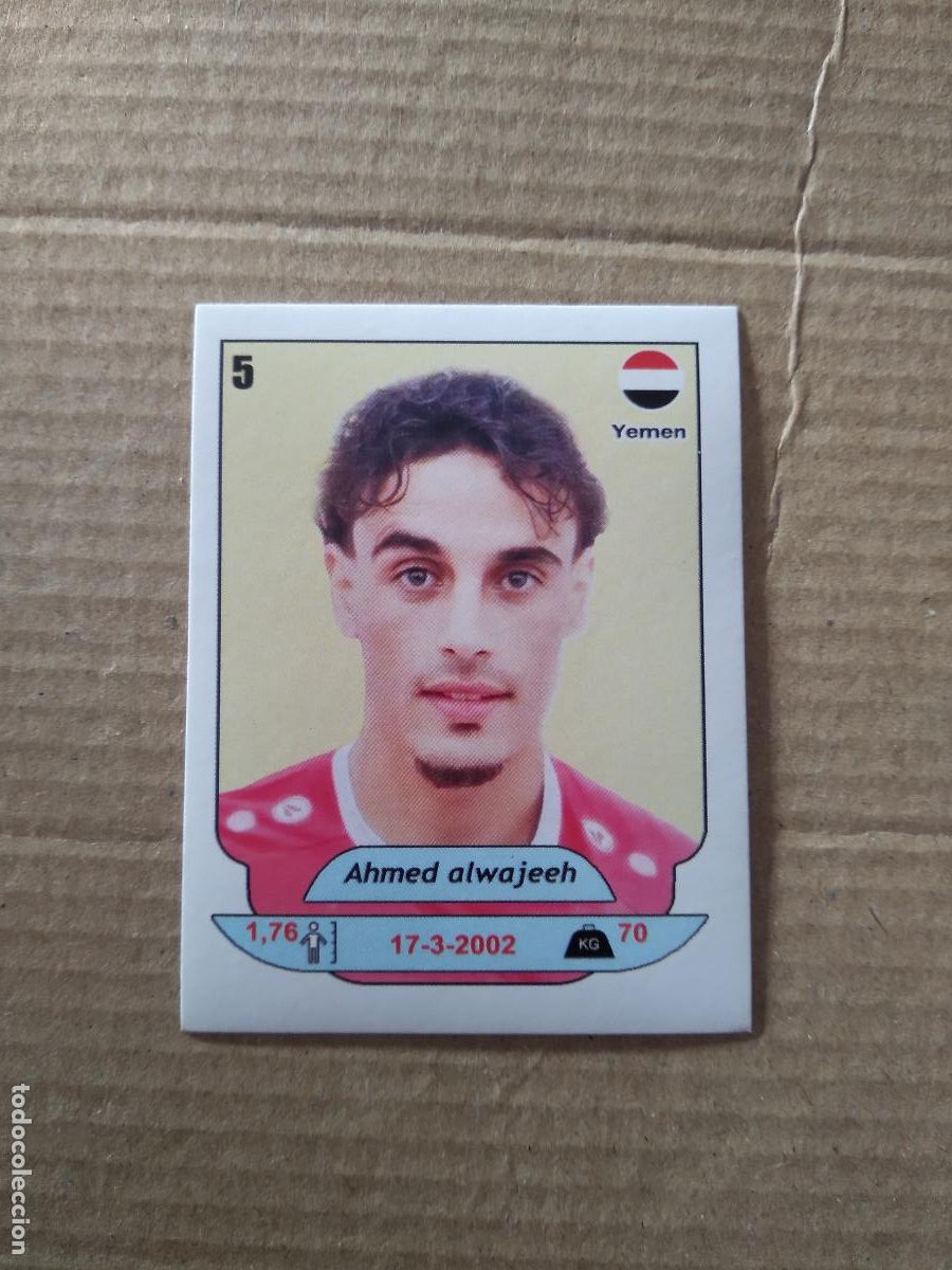 Cromos de Futebol: 5 AHMED ALWAJEEH YEMEN CROMO FUTBOL ARABIAN GULF CUP 2025 COPA GOLFO ARABIA 25 HORUS