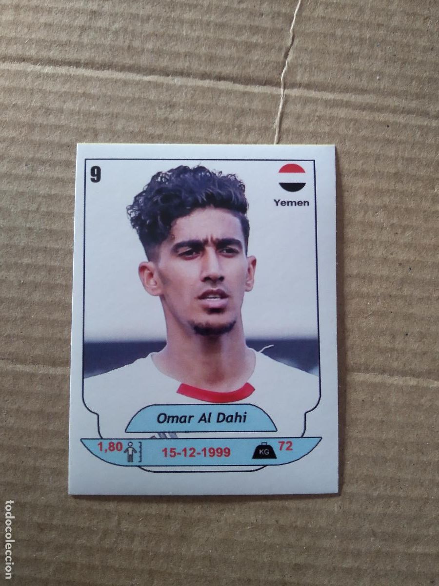 Cromos de Futebol: 9 OMAR AL DAHI YEMEN CROMO FUTBOL ARABIAN GULF CUP 2025 COPA GOLFO ARABIA 25 HORUS