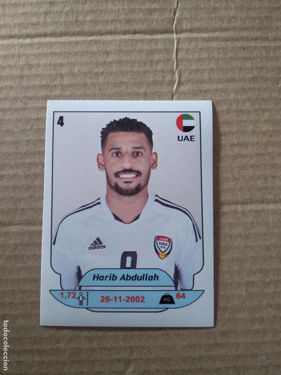 Football Stickers: 4 HARIB ABDULLAH UAE CROMO FUTBOL ARABIAN GULF CUP 2025 COPA GOLFO ARABIA 25 HORUS