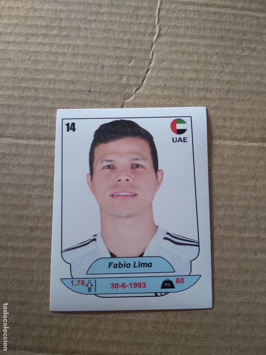 Cromos de Futebol: 14 FABIO LIMA UAE CROMO FUTBOL ARABIAN GULF CUP 2025 COPA GOLFO ARABIA 25 HORUS