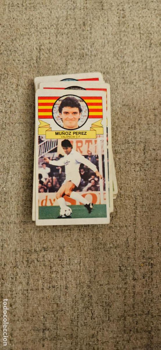 Fu&szlig;ball-Sticker: mu&ntilde;oz perez fichaje 26 valencia este 1985 1986 85 86 sin pegar
