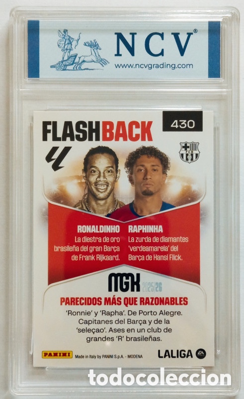 Cromos de f&uacute;tbol: Carta Flashback Ronaldinho Raphi 9 Gem Panini MGK - Foto 2