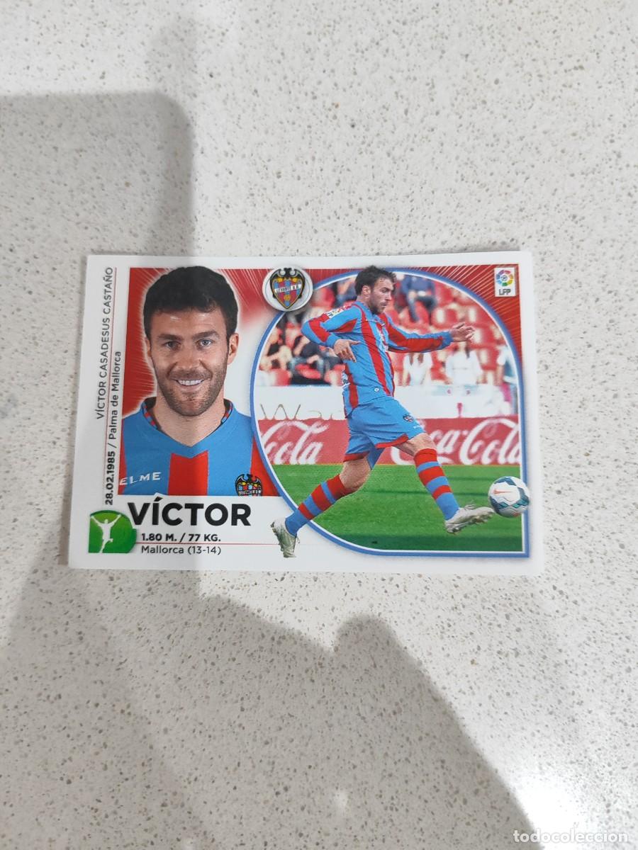 Fu&szlig;ball-Sticker: CROMO N&Uacute;MERO 17 V&Iacute;CTOR LEVANTE. LIGA ESTE 14/15.