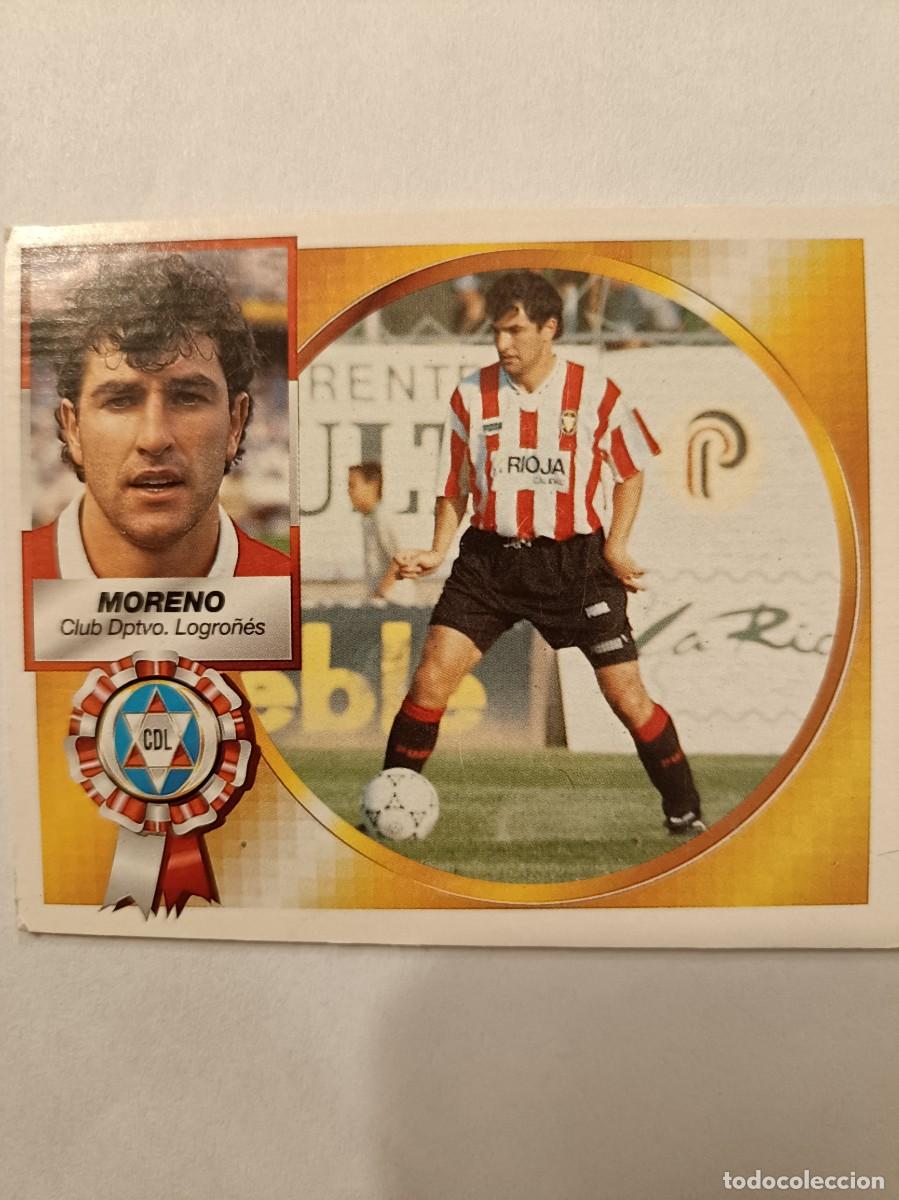 Cromos de f&uacute;tbol: MORENO (BAJA) C.D. LOGRO&Ntilde;&Eacute;S 94/95 ESTE