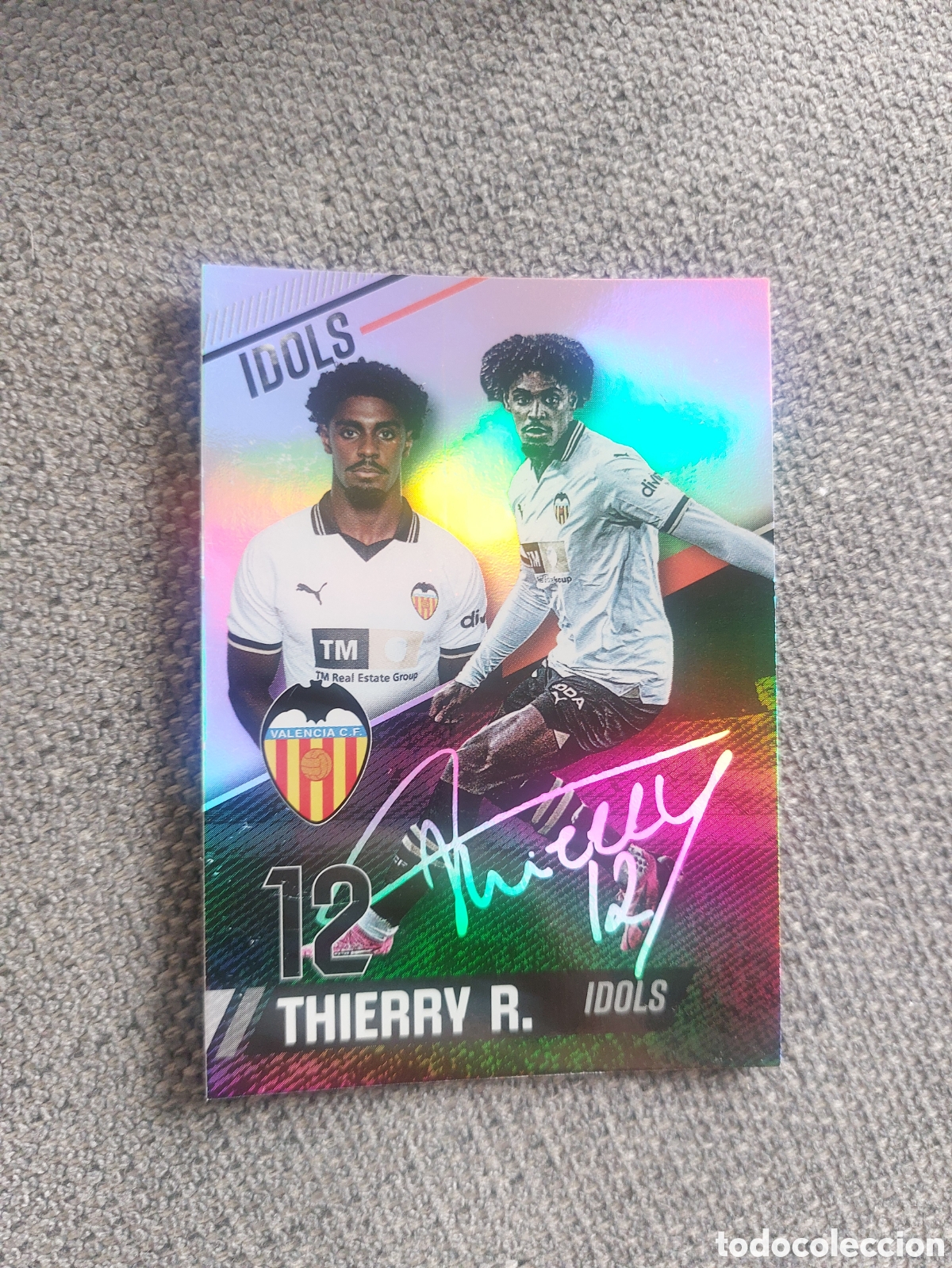 Cartes &agrave; collectionner de Football: RAINBOW 10 THIERRY IDOLS VALENCIA CF MUNDICROMO 23 24 2023 2024 ADNVCF FOOTBALL TREASURE