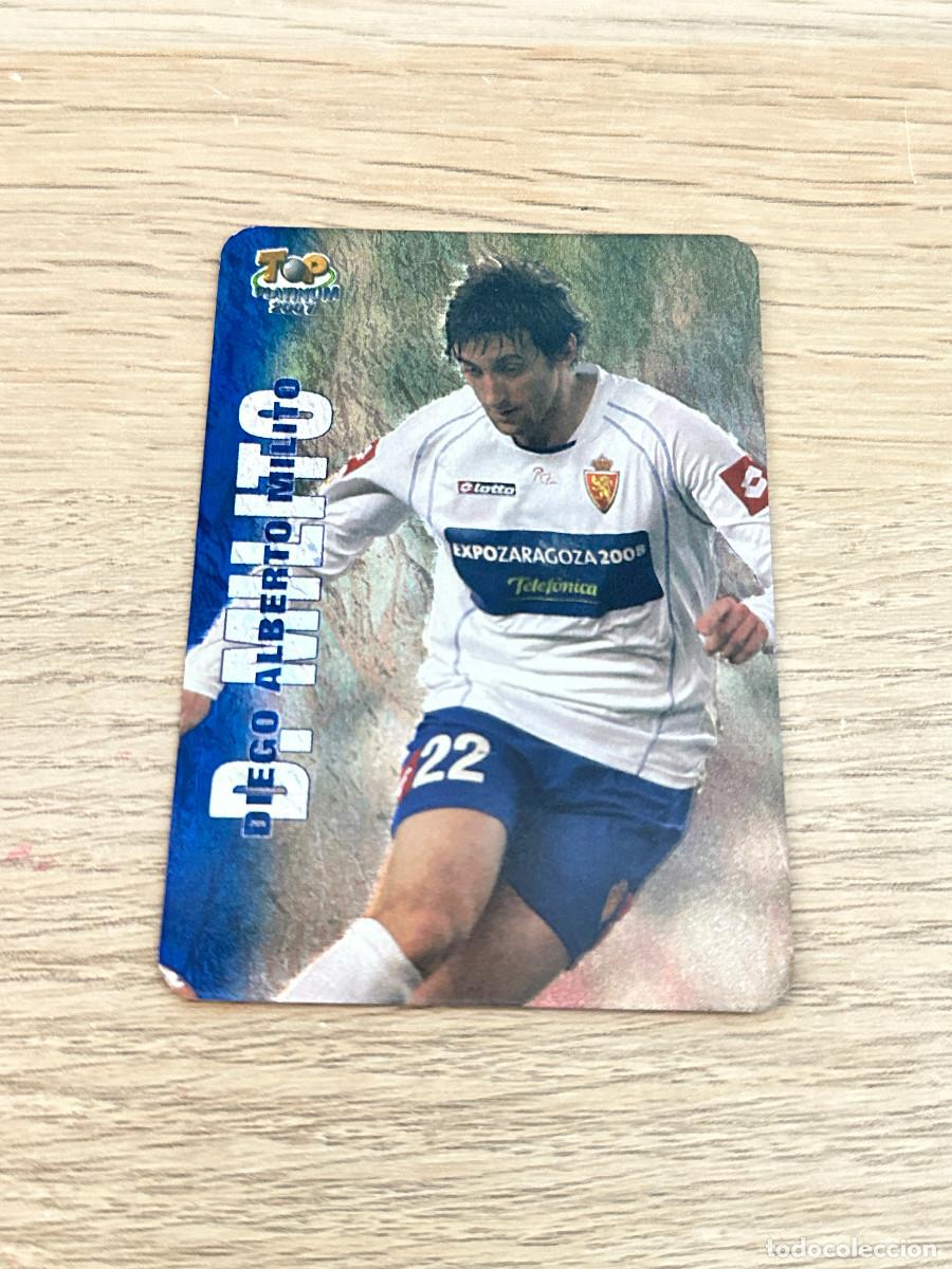 Cromos de f&uacute;tbol: DIEGO MILITO N&ordm; 754 TOP PLATINUM 2007 ZARAGOZA JASPEADO MUNDICROMO
