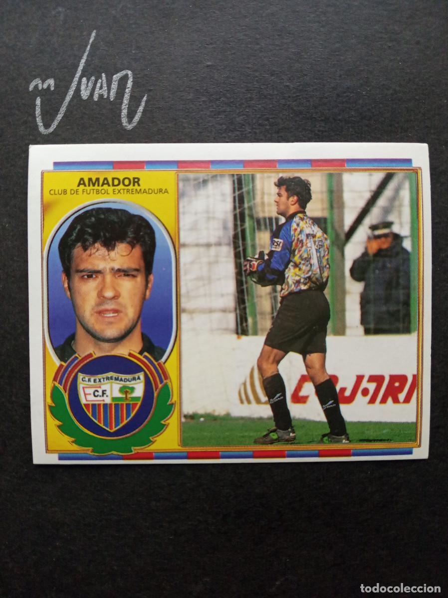 Fu&szlig;ball-Sticker: AMADOR CF EXTREMADURA ⚽ COLECCIONES ESTE &reg; 1996 1997 LIGA FUTBOL 96 97 SIN PEGAR NUNCA