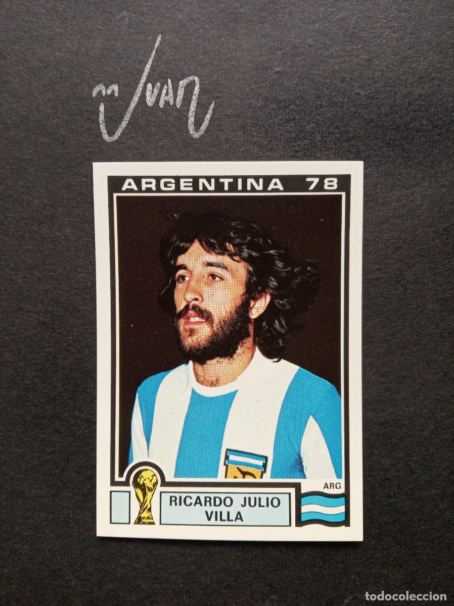 Cartes &agrave; collectionner de Football: N&ordm; 104 JULIO VILLA ARGENTINA 78 MUNDIAL 1978 ⚽ PANINI &reg; FIFA WORLD CUP STORY 1990 SIN PEGAR NUEVO