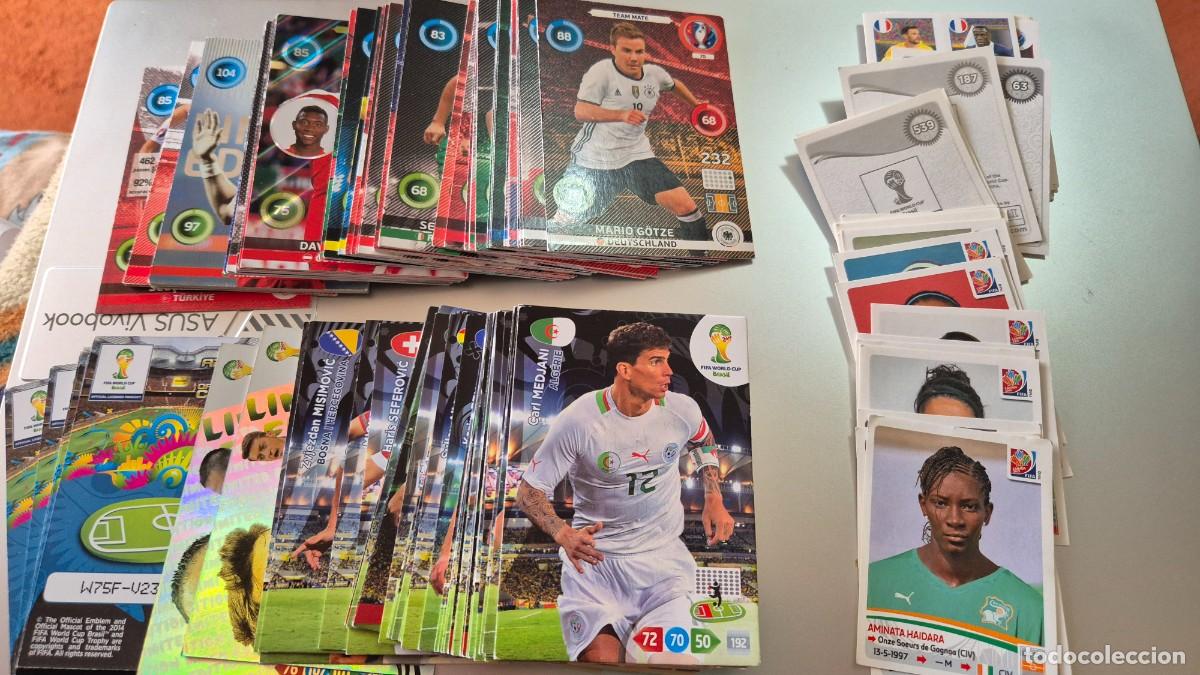 Fu&szlig;ball-Sticker: LOTE DE DIFERENTES MUNDIALES Y EUROCOPAS FORMADO POR ADRENALYN Y STICKERS