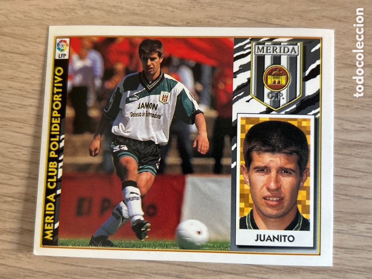 Cromos de f&uacute;tbol: JUANITO MERIDA BAJA LIGA ESTE 1997 1998 97 98 NUNCA PEGADO SIN PEGAR