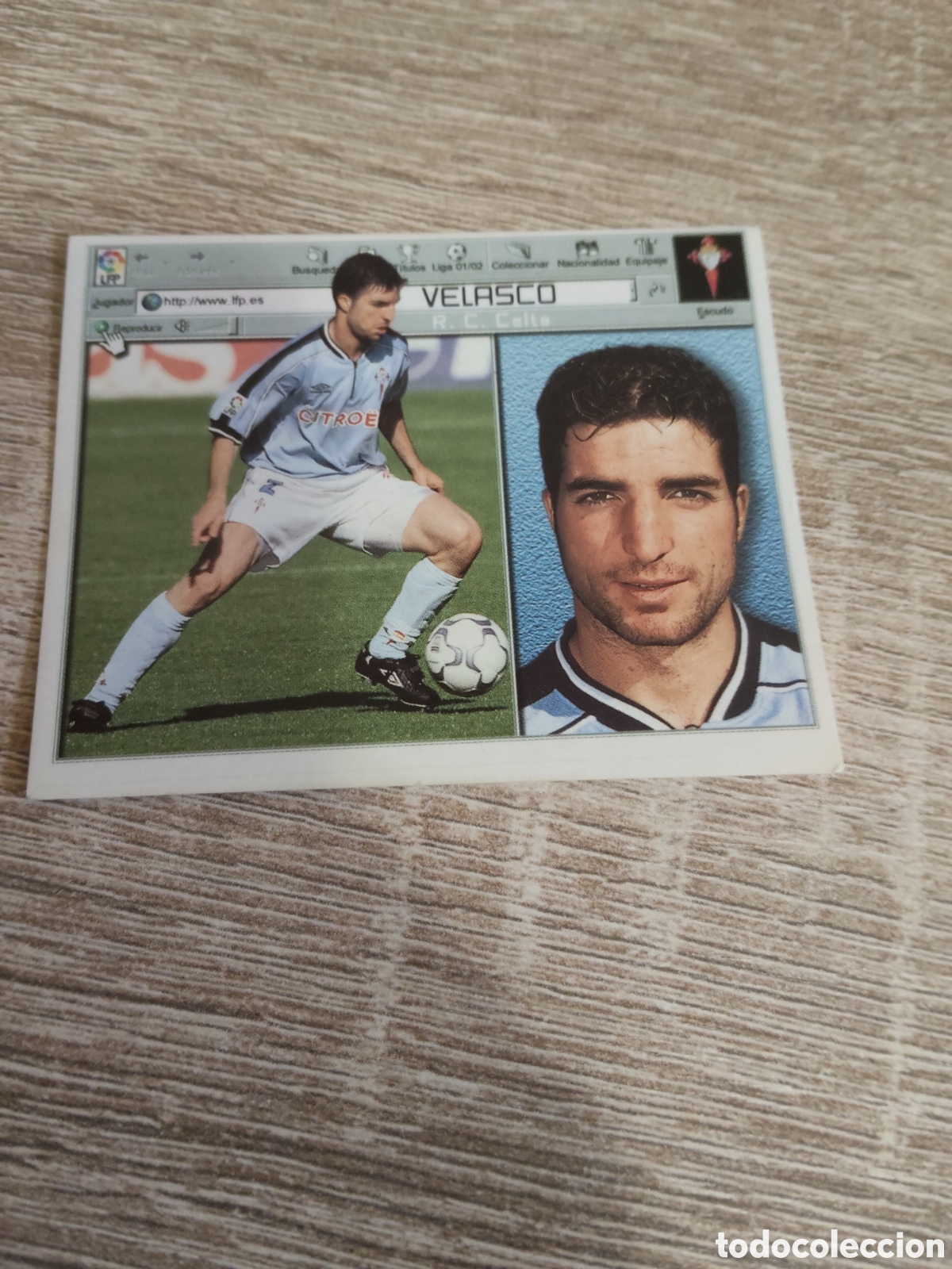 Cromos de F&uacute;tbol: Velasco Celta de Vigo liga 2001 2002 01 02 ediciones este