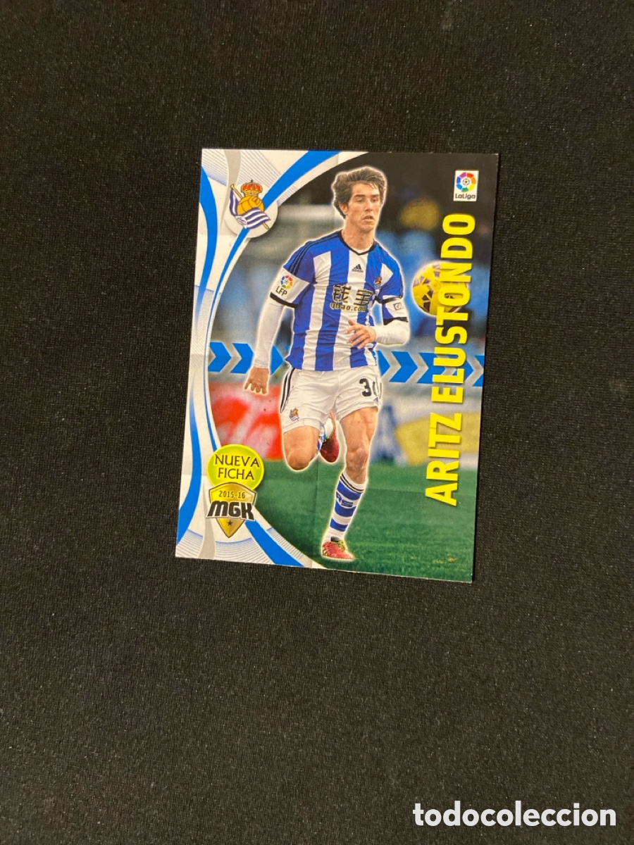 Figurine di Calcio: ARITZ ELUSTONDO 410 BIS (REAL SOCIEDAD) PANINI MEGACRACKS 2015-2016 15 16 CROMO CARTA M-2