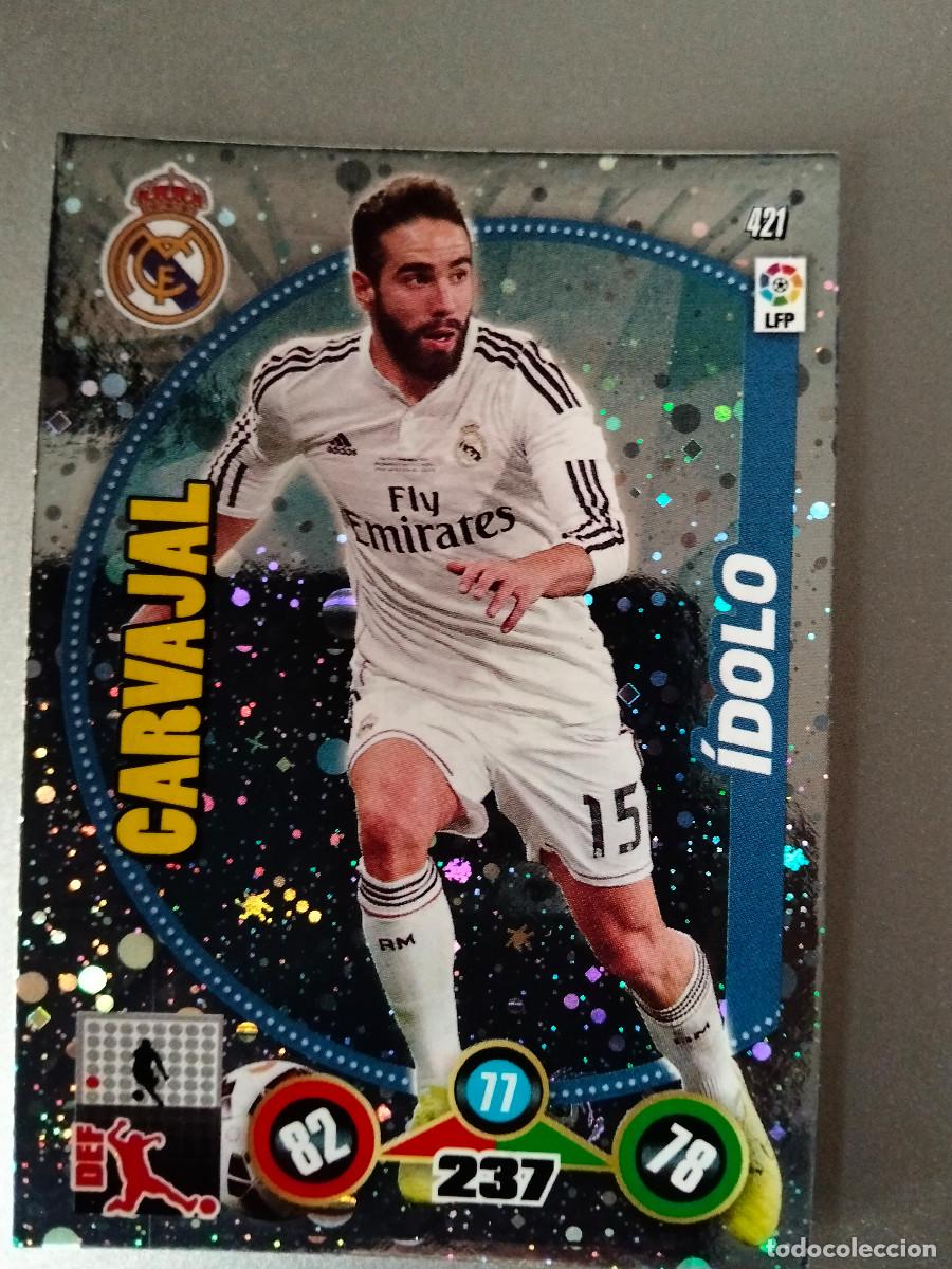 Fu&szlig;ball-Sticker: ADRENALYN 2014 - 15 .. IDOLO REAL MADRID 421 . CARVAJAL -- LEER ANUNCIO