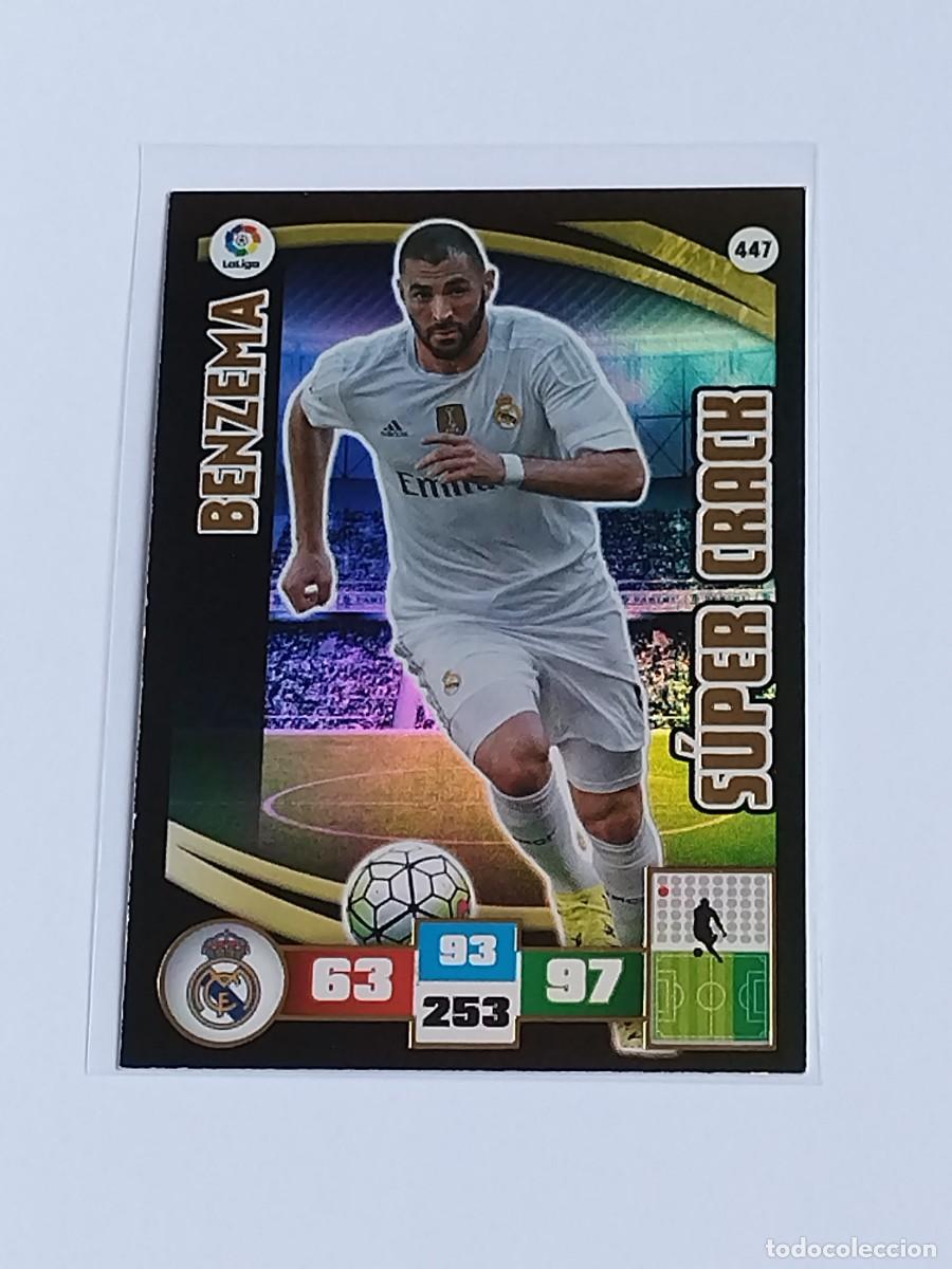 Cromos de F&uacute;tbol: BENZEMA S&Uacute;PER CRACK #447 REAL MADRID - ADRENALYN XL LA LIGA BBVA 2015 2016 - PANINI 15 16