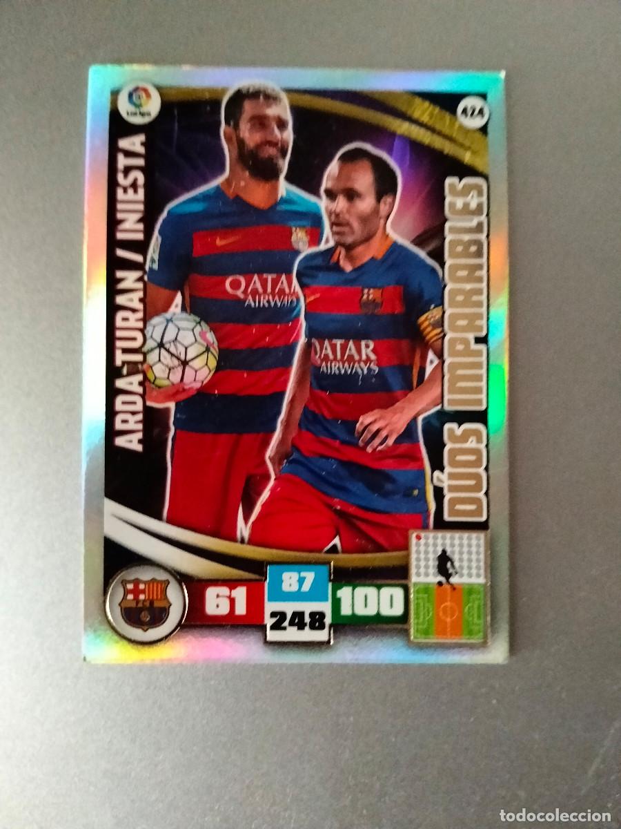 Fu&szlig;ball-Sticker: ADRENALYN 2015 - 16. DUOS IMPARABLES . BARCELONA 424 -- LEER ANUNCIO