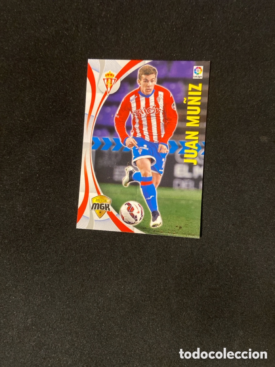 Cromos de F&uacute;tbol: JUAN MU&Ntilde;IZ 476 (SPORTING GIJ&Oacute;N) PANINI MEGACRACKS 2015-2016 15 16 CROMO CARTA M-2