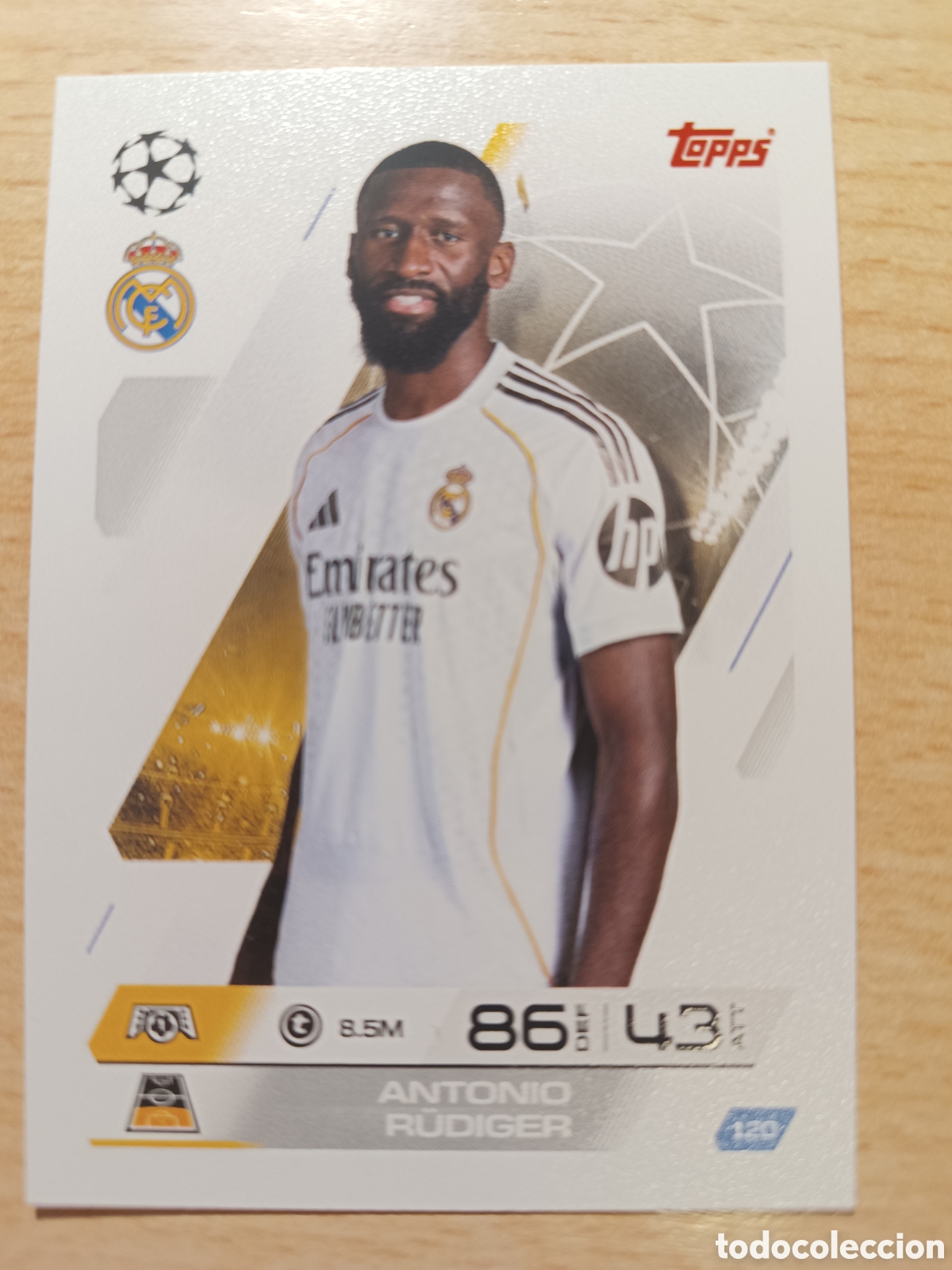Figurine di Calcio: 120 ANTONIO RUDIGER REAL MADRID MATCH ATTAX 2025 2026 TOPPS 25 26