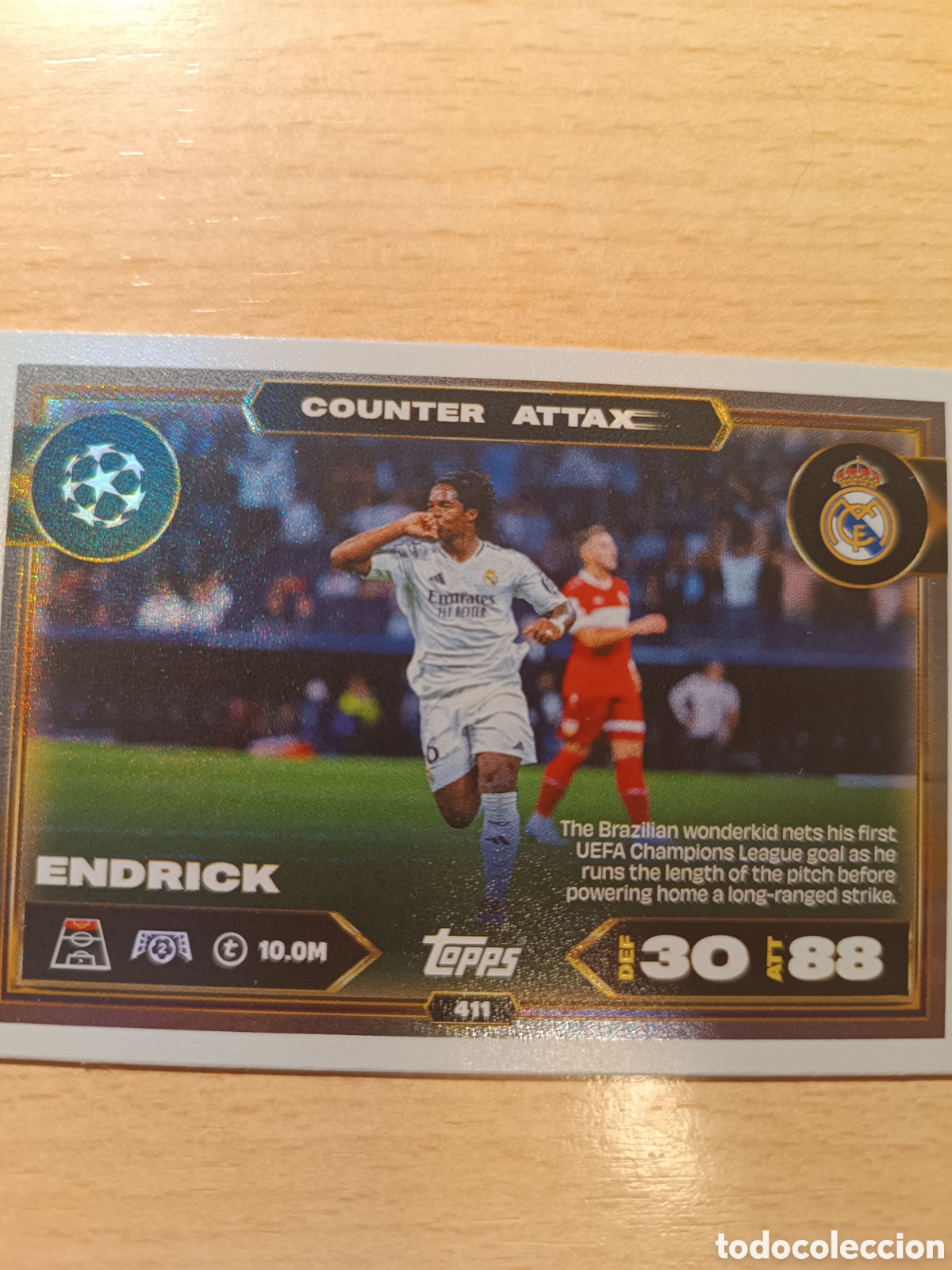 Football Stickers: 411 ENDRICK COUNTER ATTAX REAL MADRID MATCH ATTAX 2025 2026 TOPPS 25 26