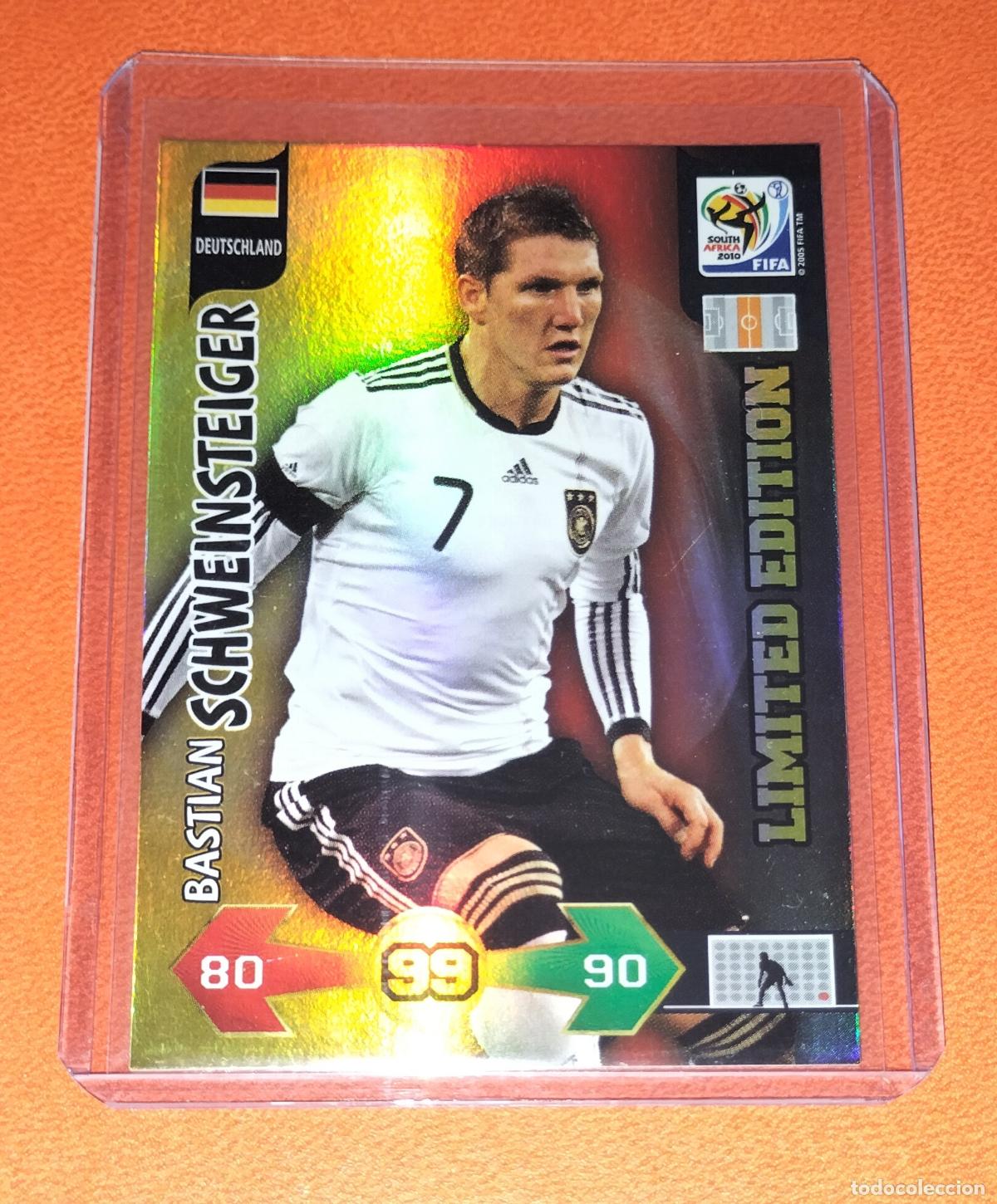 Cromos de F&uacute;tbol: SCHWEINSTEIGER LIMITED EDITION CARD ALEMANIA ADRENALYN XL FIFA WORLD CUP SOUTH AFRICA 2010 PANINI