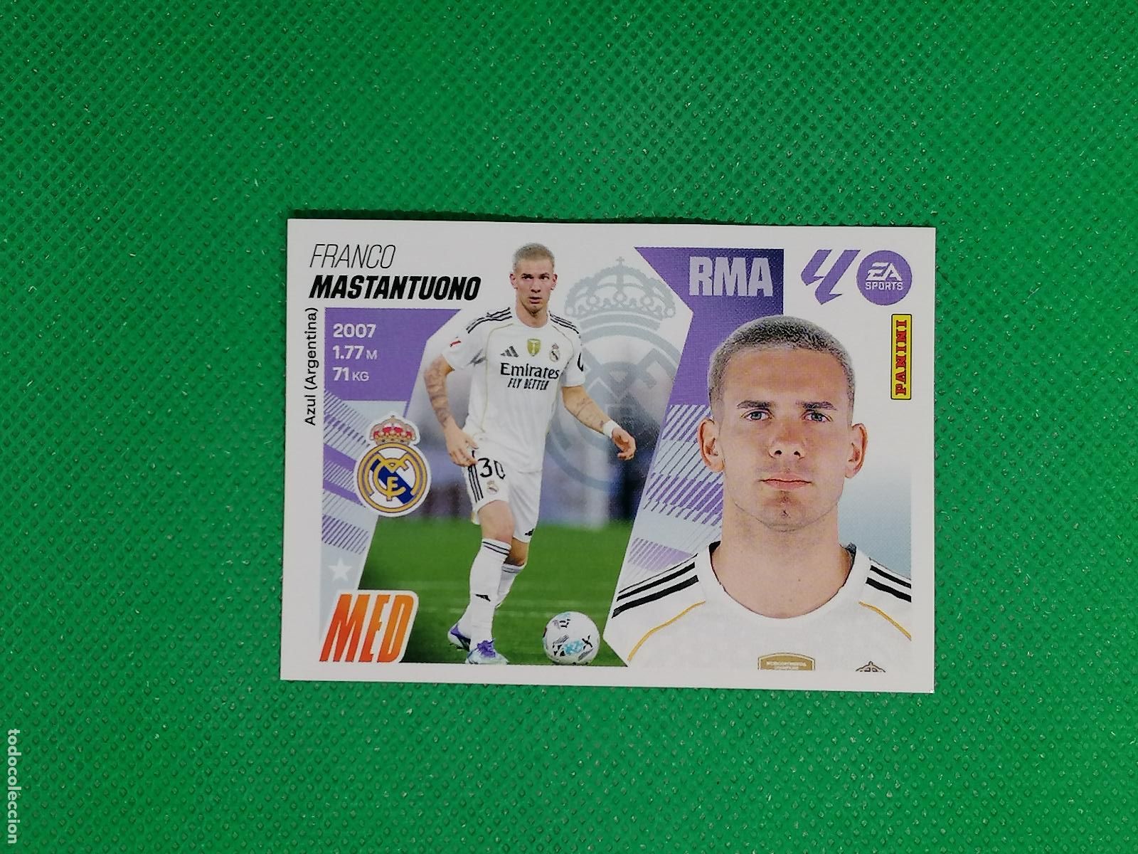 Cartes &agrave; collectionner de Football: 46 FRANCO MASTANTUONO REAL MADRID ULTIMOS FICHAJES ⚽ PANINI LIGA ESTE 25 26 2025 2026 ⚽