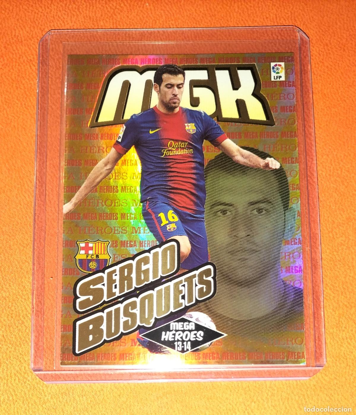 Figurine di Calcio: 378 SERGIO BUSQUETS MEGA HEROES FC BARCELONA CARD MGK MEGACRACKS LIGA PANINI 2013 2014 13 14