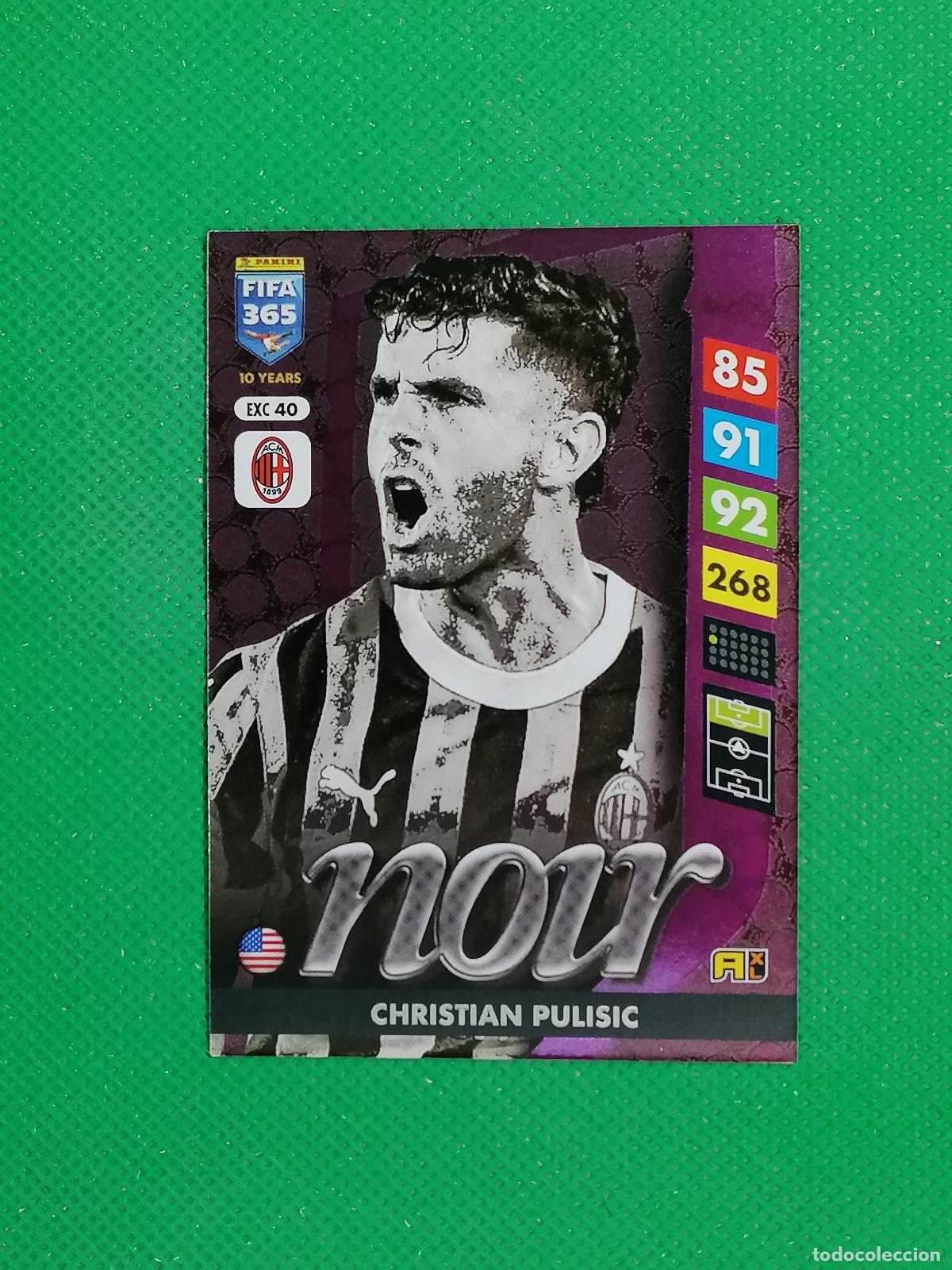 Fu&szlig;ball-Sticker: EXC 40 EXC40 CHRISTIAN PULISIC MILAN NOIR EXCELLENCE ⚽PANINI ADRENALYN FIFA 365 2024 2025 24 25 ⚽