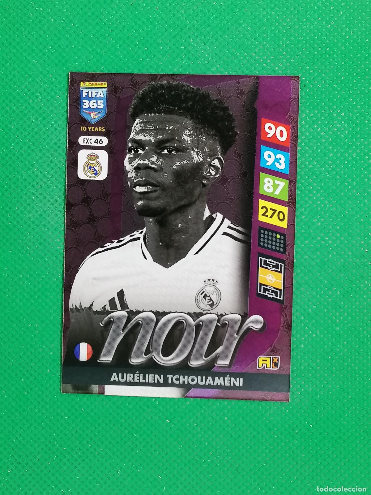 Figurine di Calcio: EXC 46 EXC46 TCHOUAMENI REAL MADRID NOIR EXCELLENCE ⚽PANINI ADRENALYN FIFA 365 2024 2025 24 25 ⚽