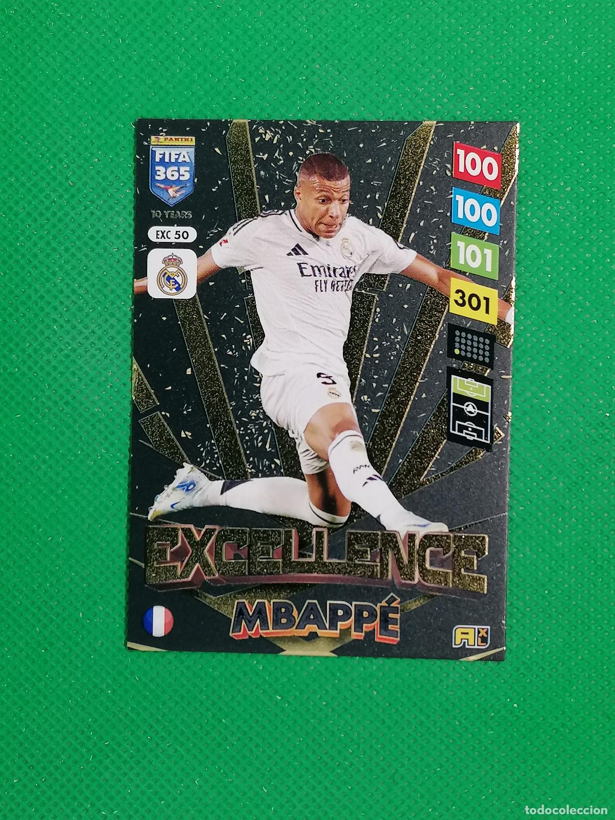 Cromos de F&uacute;tbol: EXC 50 EXC50 MBAPPE REAL MADRID EXCELLENCE ⚽PANINI ADRENALYN FIFA 365 2024 2025 24 25 ⚽