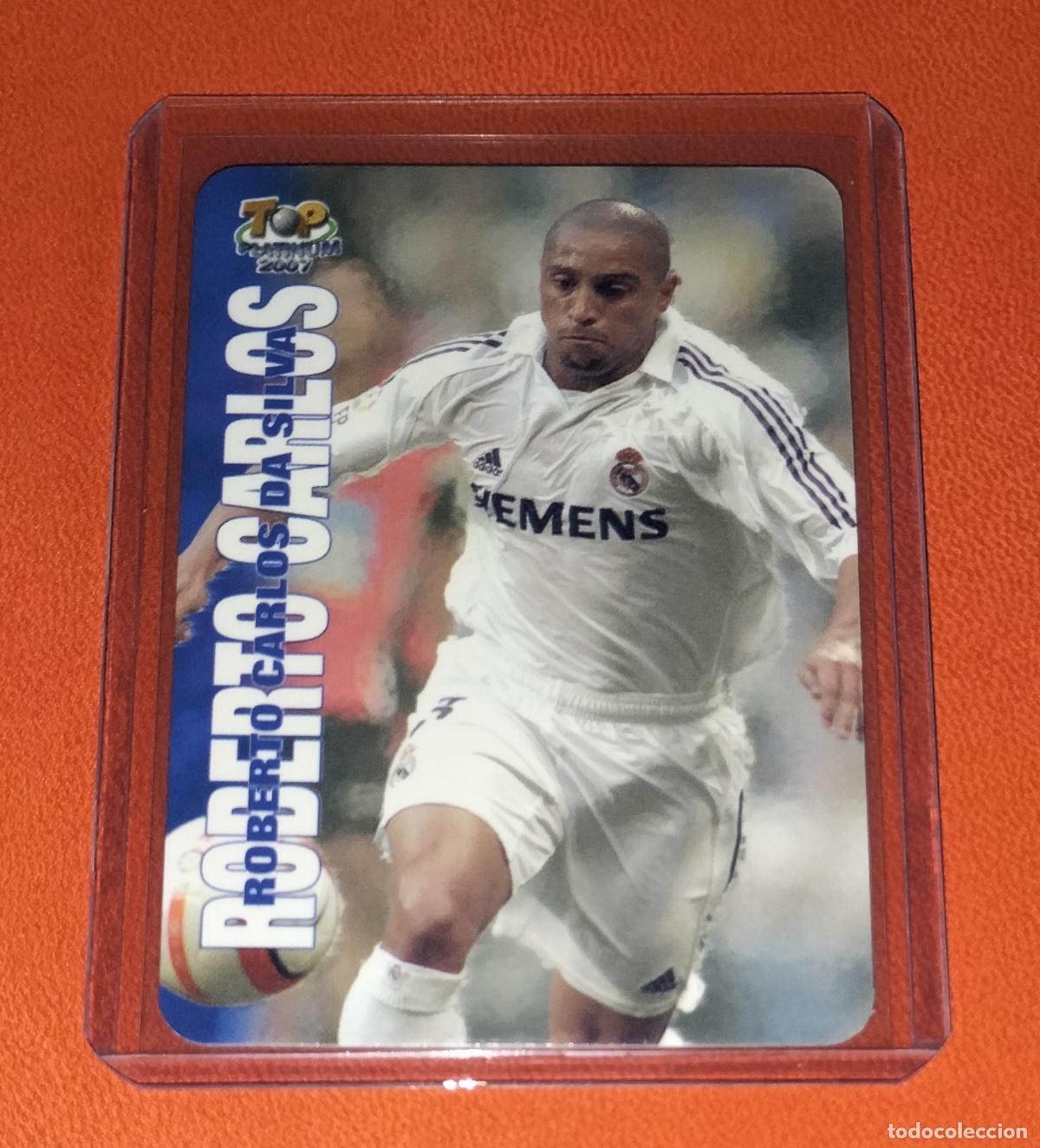 Cromos de F&uacute;tbol: 704 ROBERTO CARLOS TOP PLATINUM VERSION MATE REAL MADRID CARD MUNDICROMO LIGA 2006 2007 06 07