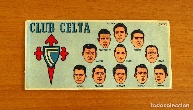 Cromos de F&uacute;tbol: Celta de Vigo - Chocolates Batanga - A-4 - Equipo - Ficha A&ntilde;os 1954-1955-54-55
