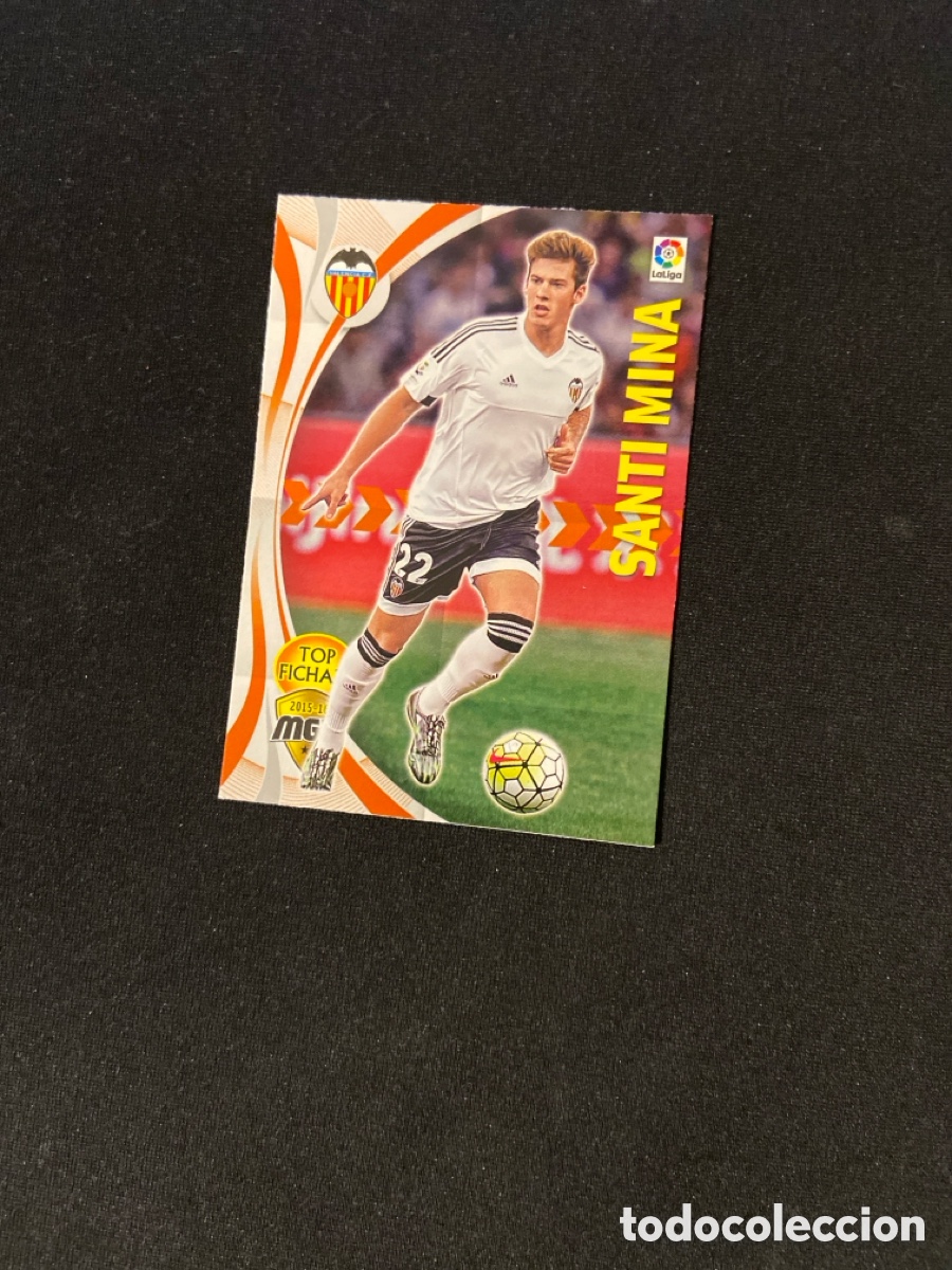 Figurine di Calcio: SANTI MINA 509 TOP FICHAJE (VALENCIA) PANINI MEGACRACKS 2015-2016 15 16 CROMO CARTA M-2