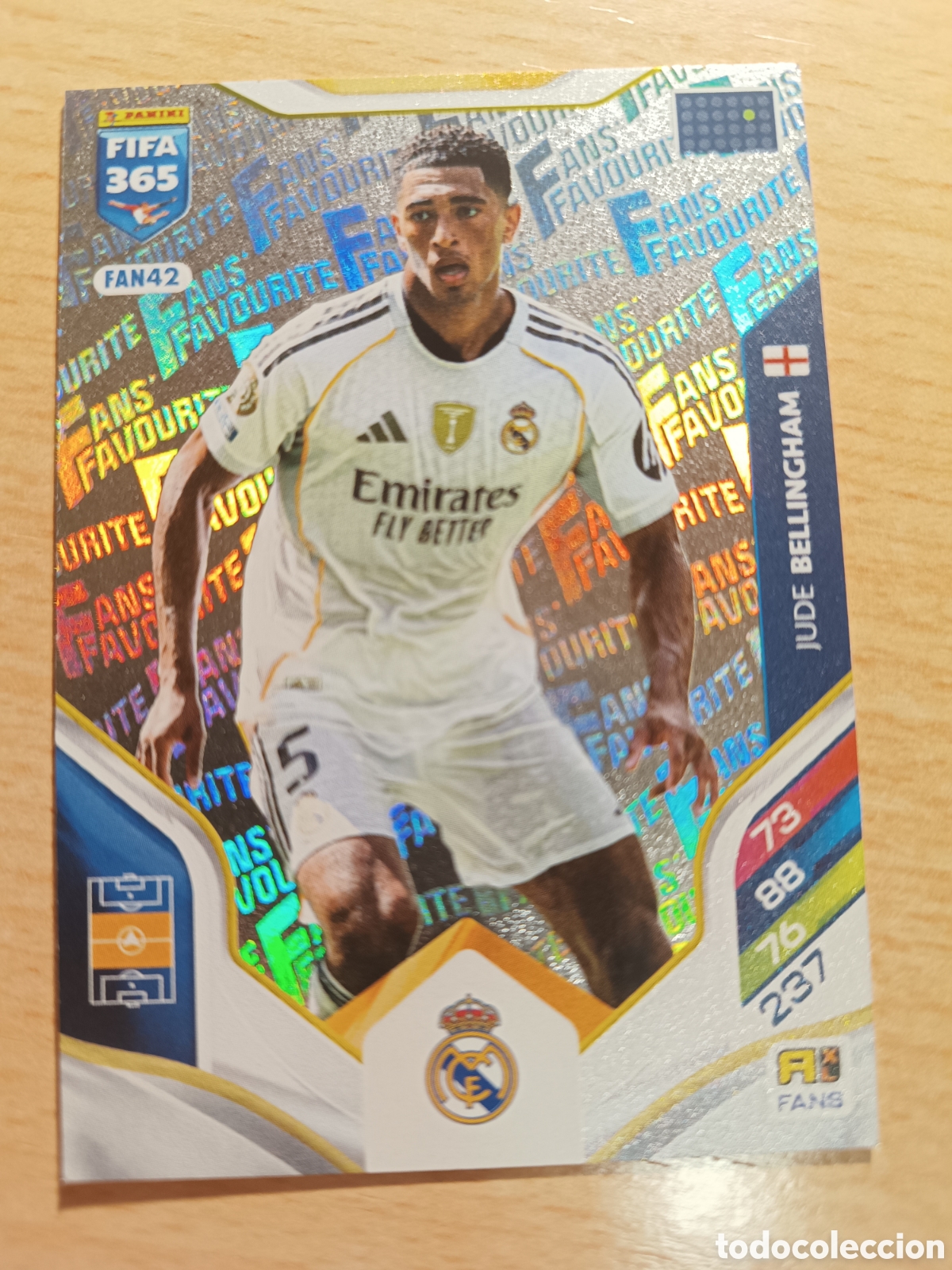 Cromos de F&uacute;tbol: FAN 42 FAN42 JUDE BELLINGHAM REAL MADRID FANS FAVOURITE FIFA 365 2025 2026 PANINI 25 26