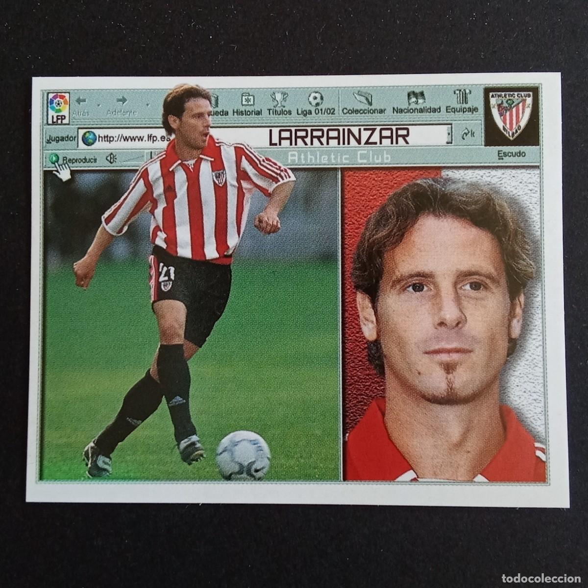 Cromos de f&uacute;tbol: CROMO LIGA 2001 2002 01 02 EDICIONES ESTE LARRAINZAR ATHLETIC BILBAO NUNCA PEGADO