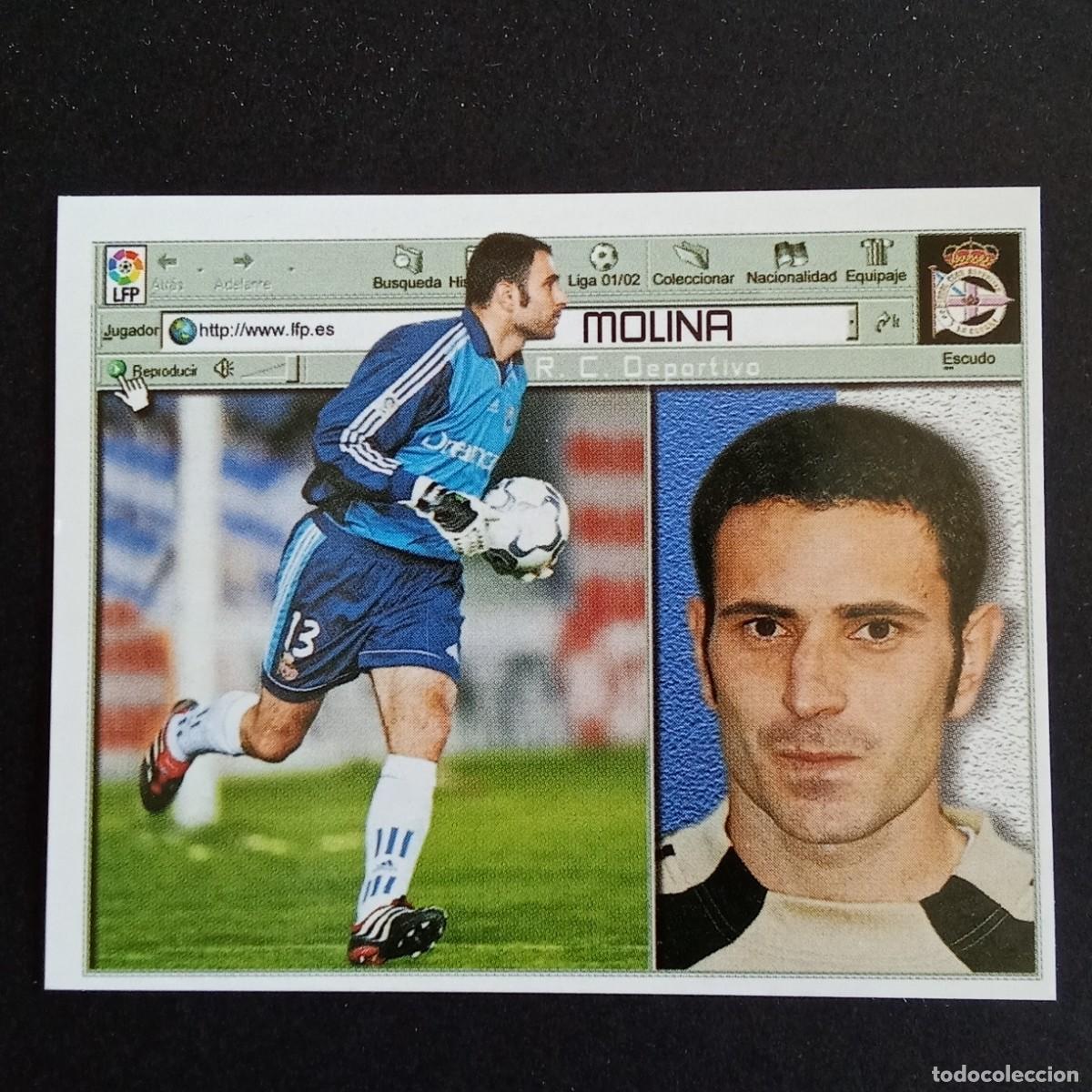 Cromos de Futebol: CROMO LIGA 2001 2002 01 02 EDICIONES ESTE MOLINA DEPORTIVO CORU&Ntilde;A NUNCA PEGADO