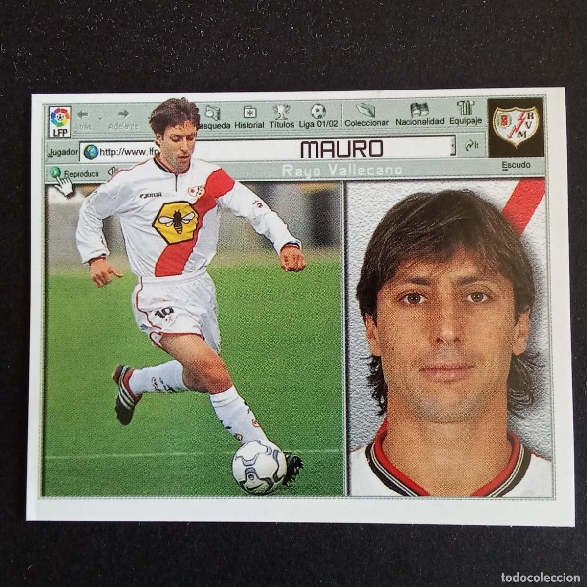 Cromos de f&uacute;tbol: CROMO LIGA 2001 2002 01 02 EDICIONES ESTE MAURO RAYO VALLECANO NUNCA PEGADO