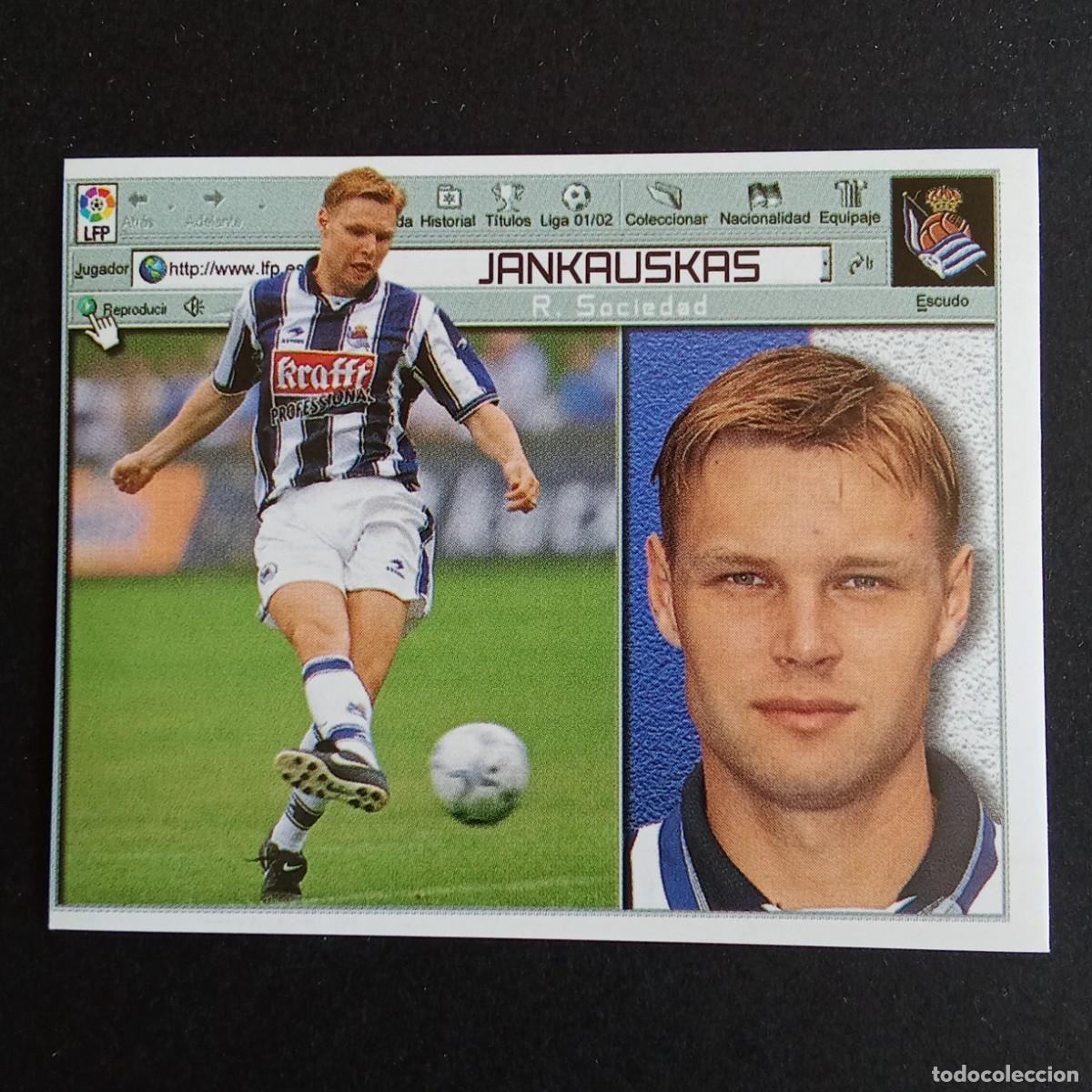 Cromos de f&uacute;tbol: CROMO LIGA 2001 2002 01 02 EDICIONES ESTE JANKAUSKAS REAL SOCIEDAD NUNCA PEGADO