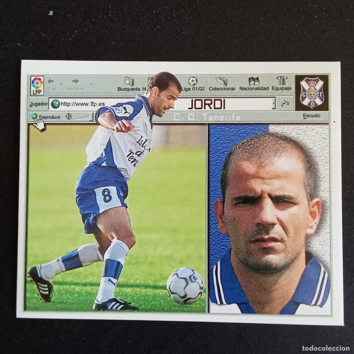 Football Stickers: CROMO LIGA 2001 2002 01 02 EDICIONES ESTE COLOCA JORDI TENERIFE NUNCA PEGADO